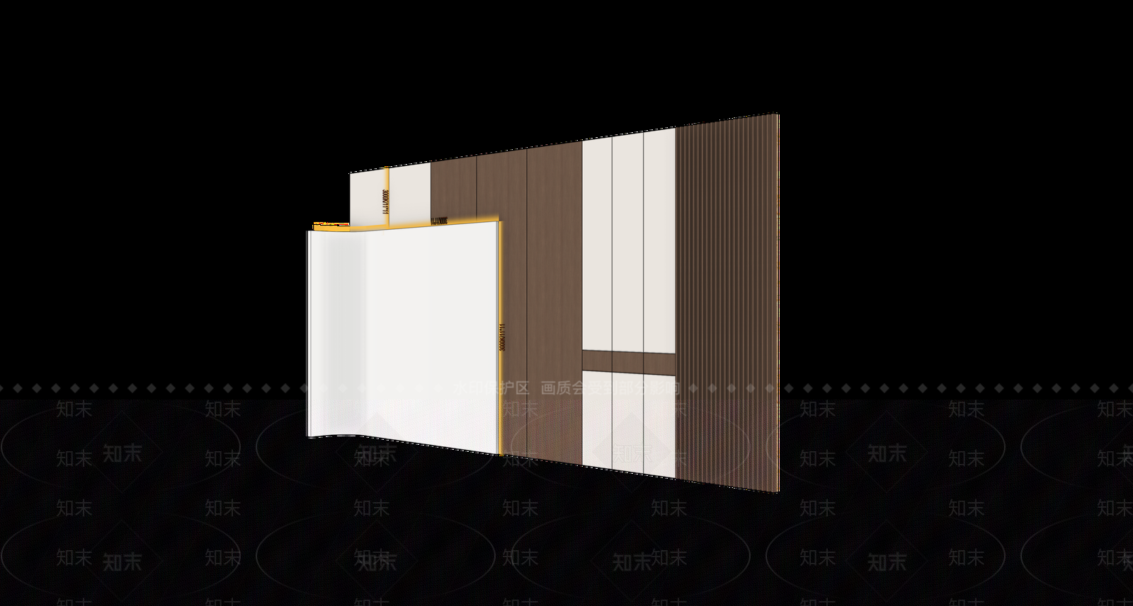 轻奢背景墙SU模型下载【ID:1234617156】