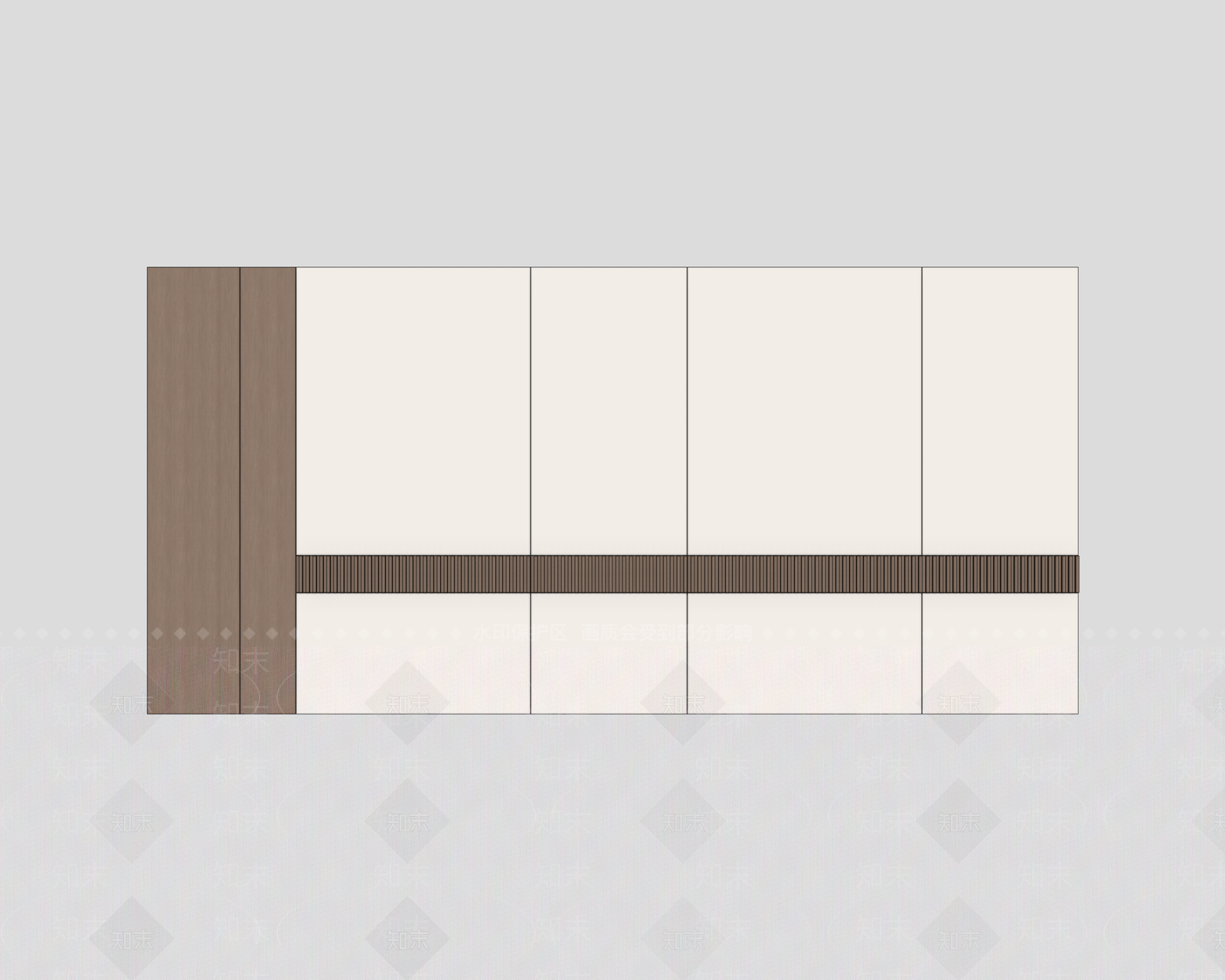 现代简约背景墙SU模型下载【ID:1234617468】