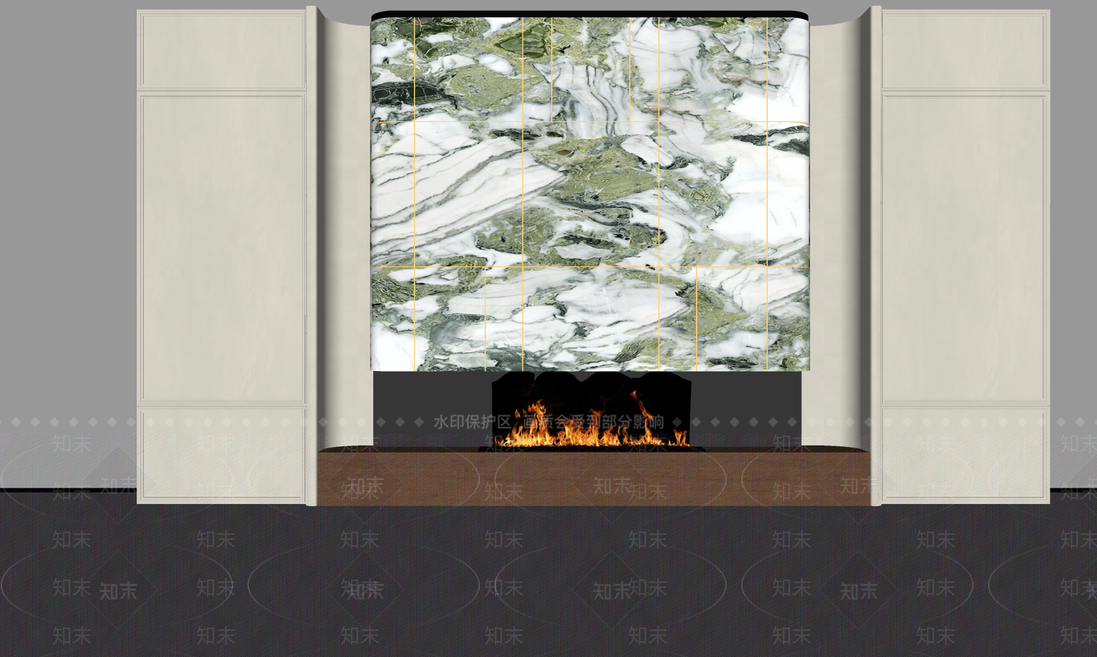 轻奢壁炉3D模型下载【ID:1234619304】