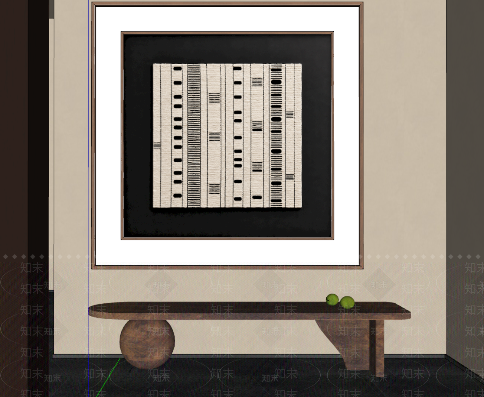 侘寂抽象画SU模型下载【ID:1234620410】