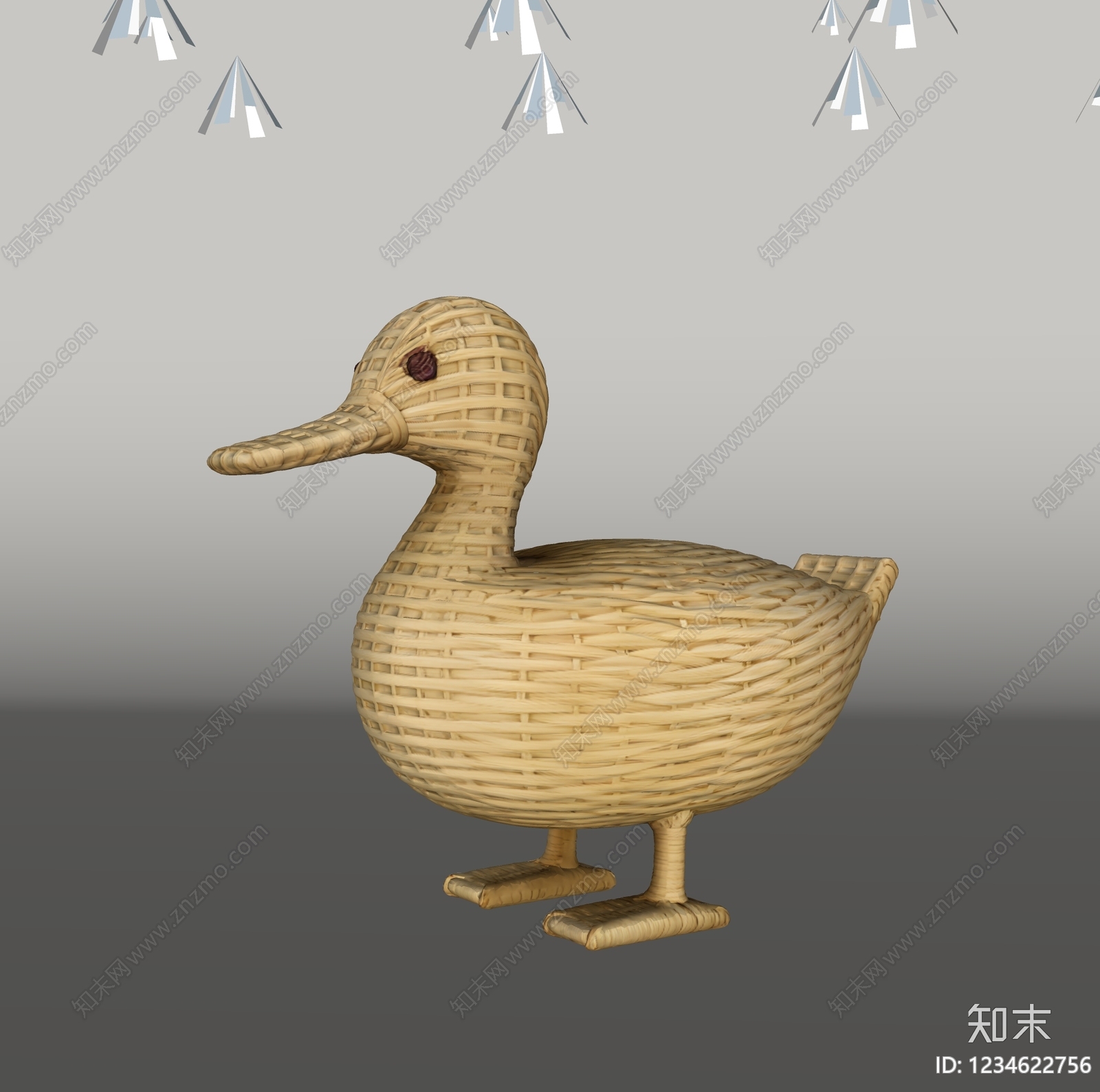原木风雕塑摆件SU模型下载【ID:1234622756】