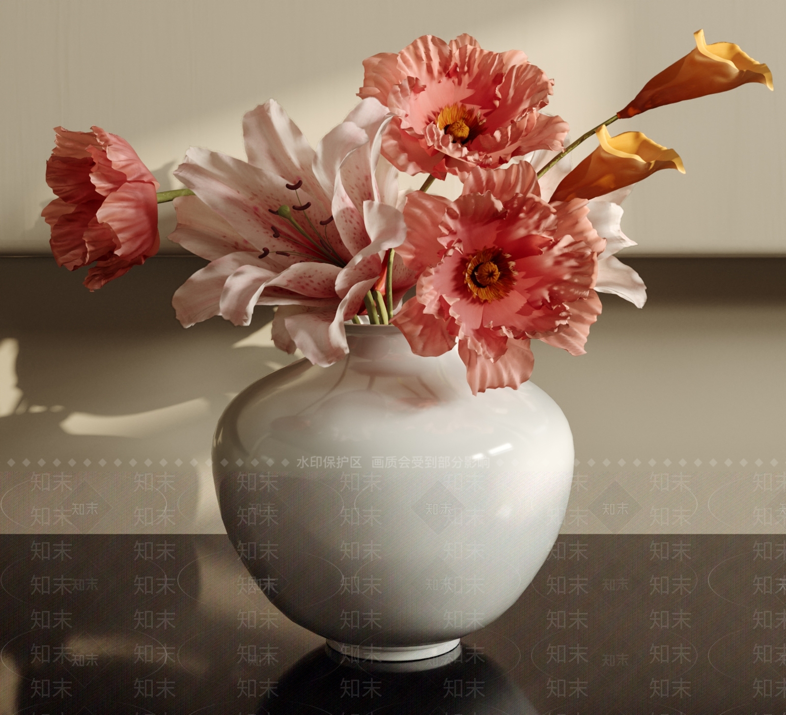 中式花艺SU模型下载【ID:1234622890】