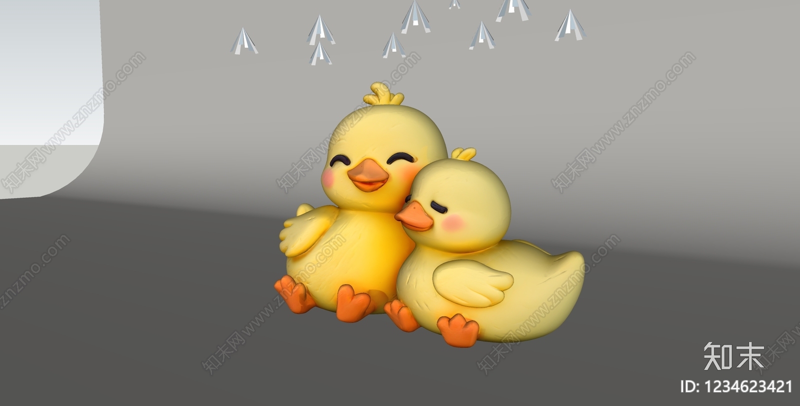 雕塑摆件SU模型下载【ID:1234623421】