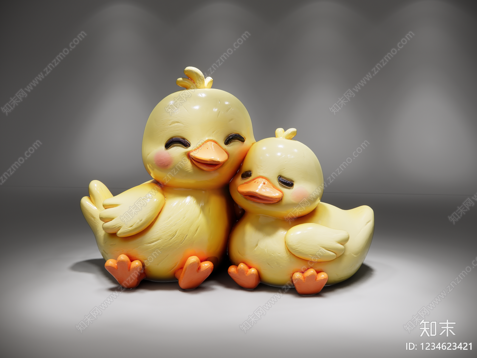 雕塑摆件SU模型下载【ID:1234623421】