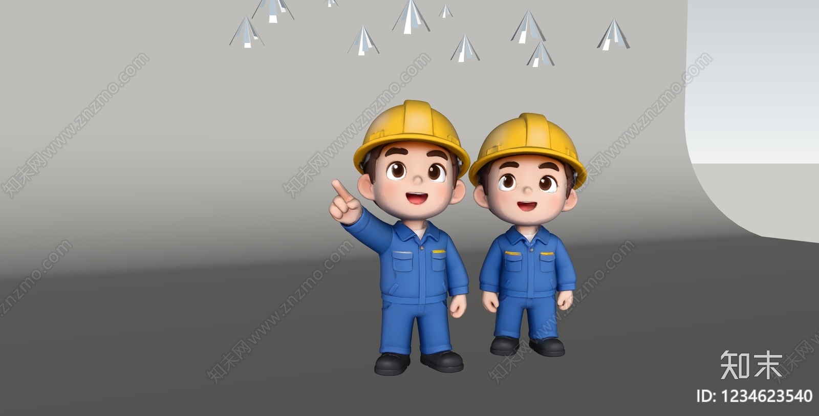 虚拟人物SU模型下载【ID:1234623540】