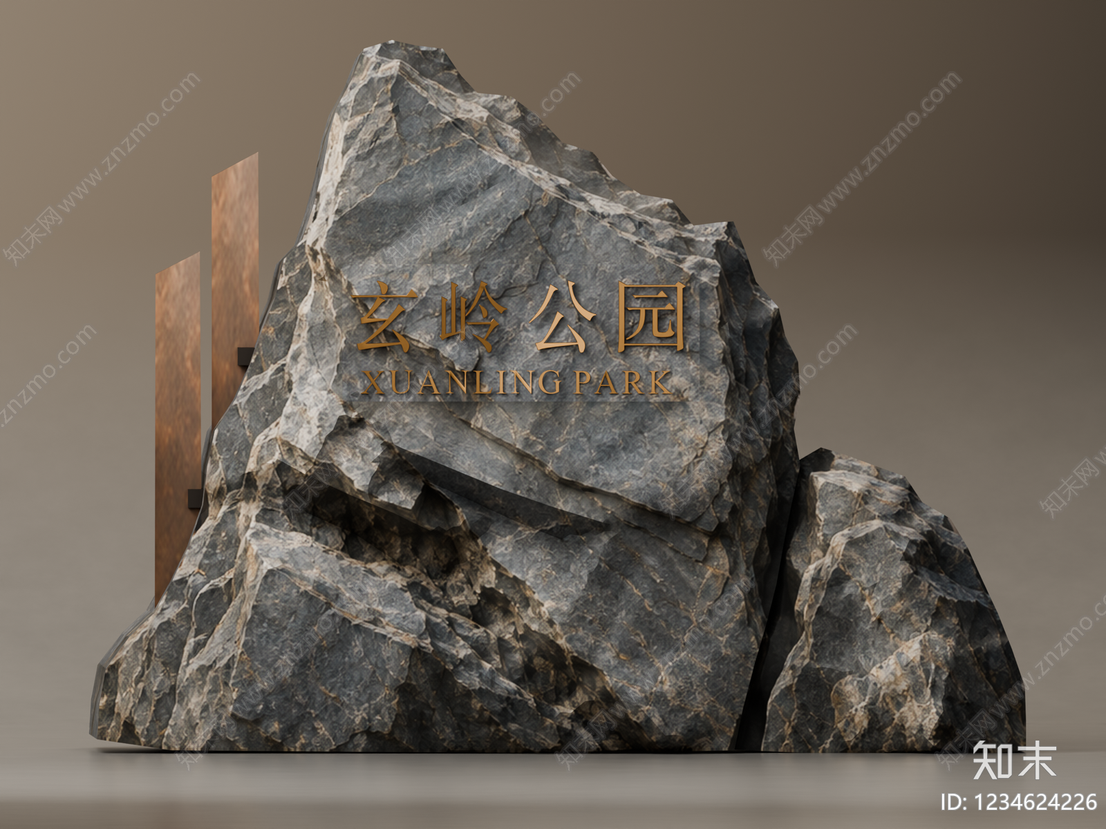 新中式景观景观导视SU模型下载【ID:1234624226】