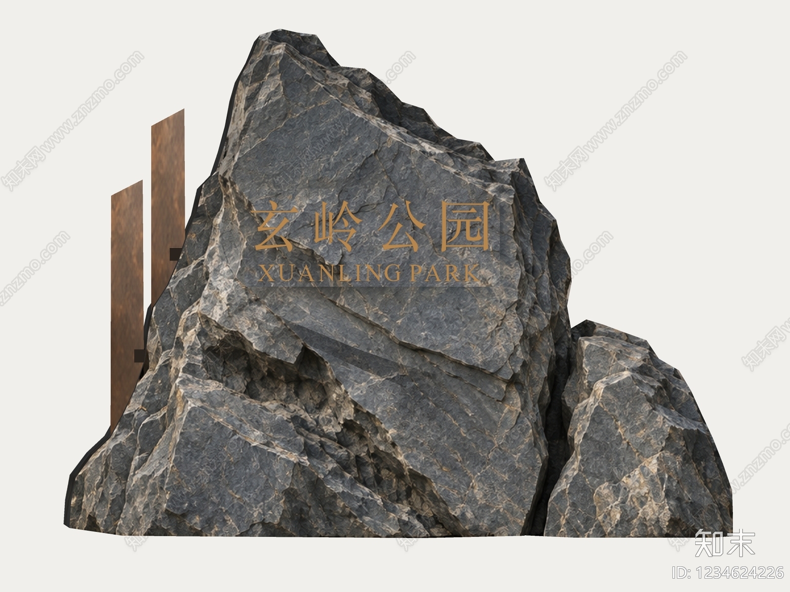 新中式景观景观导视SU模型下载【ID:1234624226】