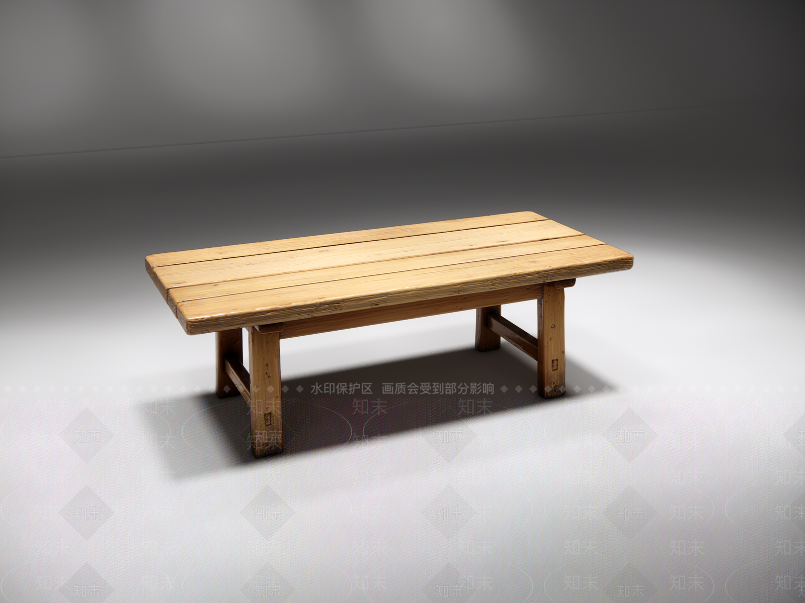 原木风茶几SU模型下载【ID:1234624145】
