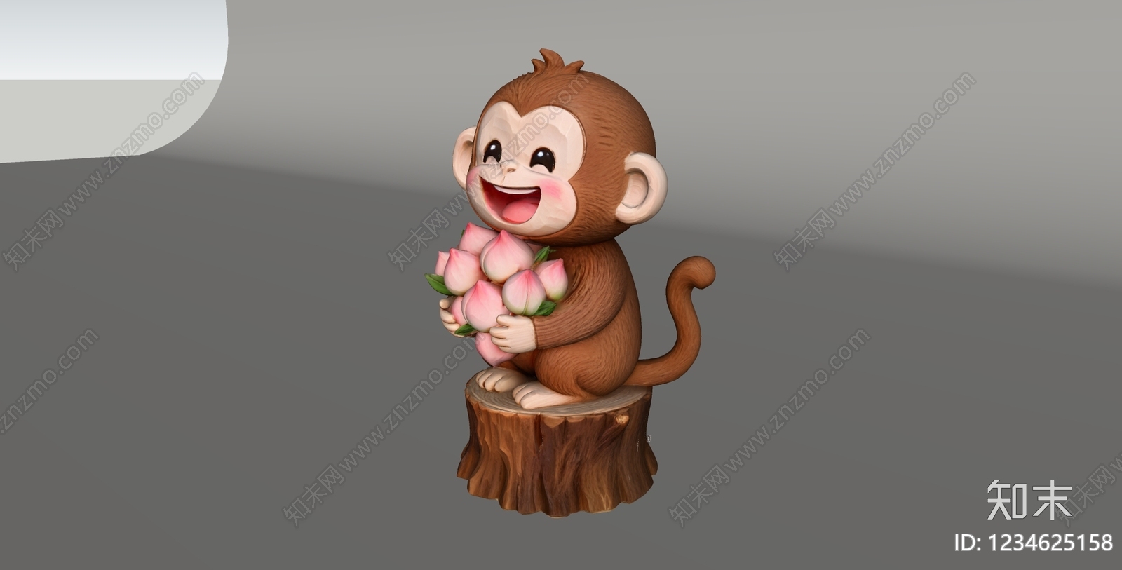 中式雕塑摆件SU模型下载【ID:1234625158】