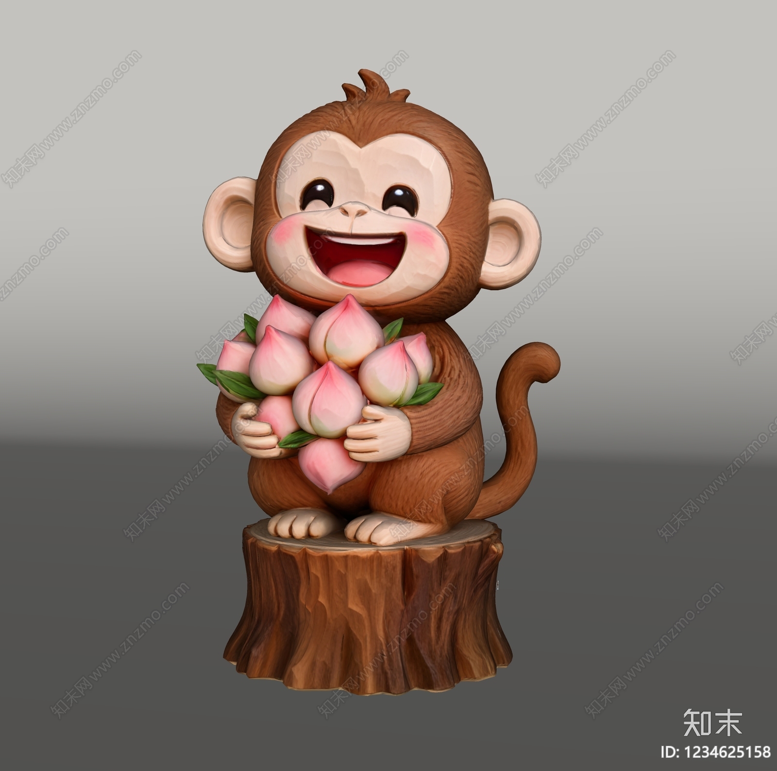 中式雕塑摆件SU模型下载【ID:1234625158】