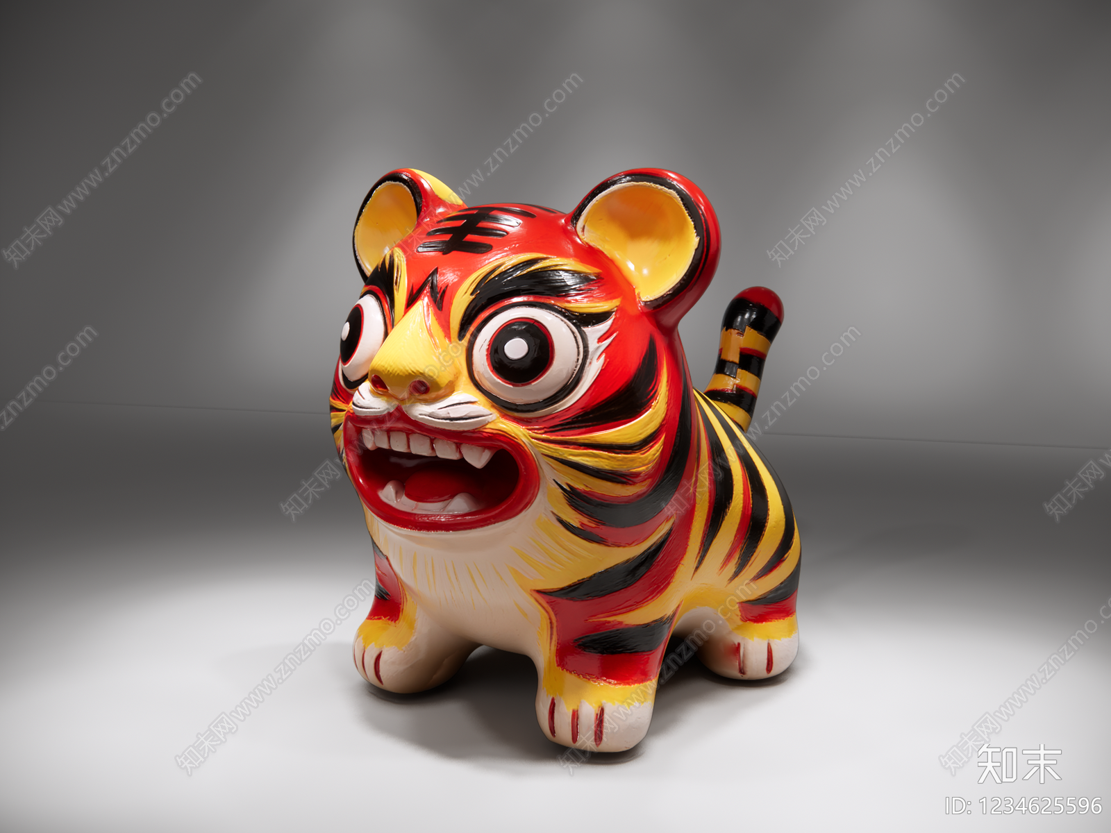 中式雕塑摆件SU模型下载【ID:1234625596】