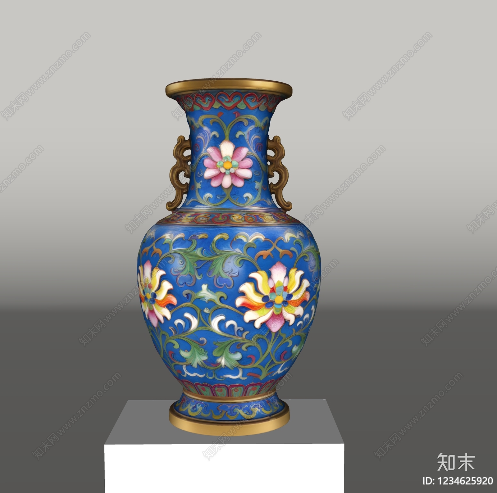 中式花瓶SU模型下载【ID:1234625920】