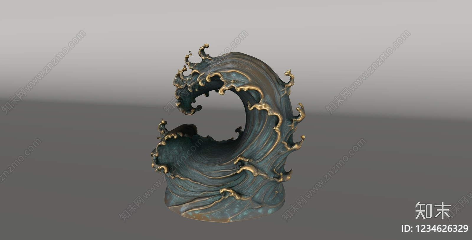 中式雕塑摆件SU模型下载【ID:1234626329】