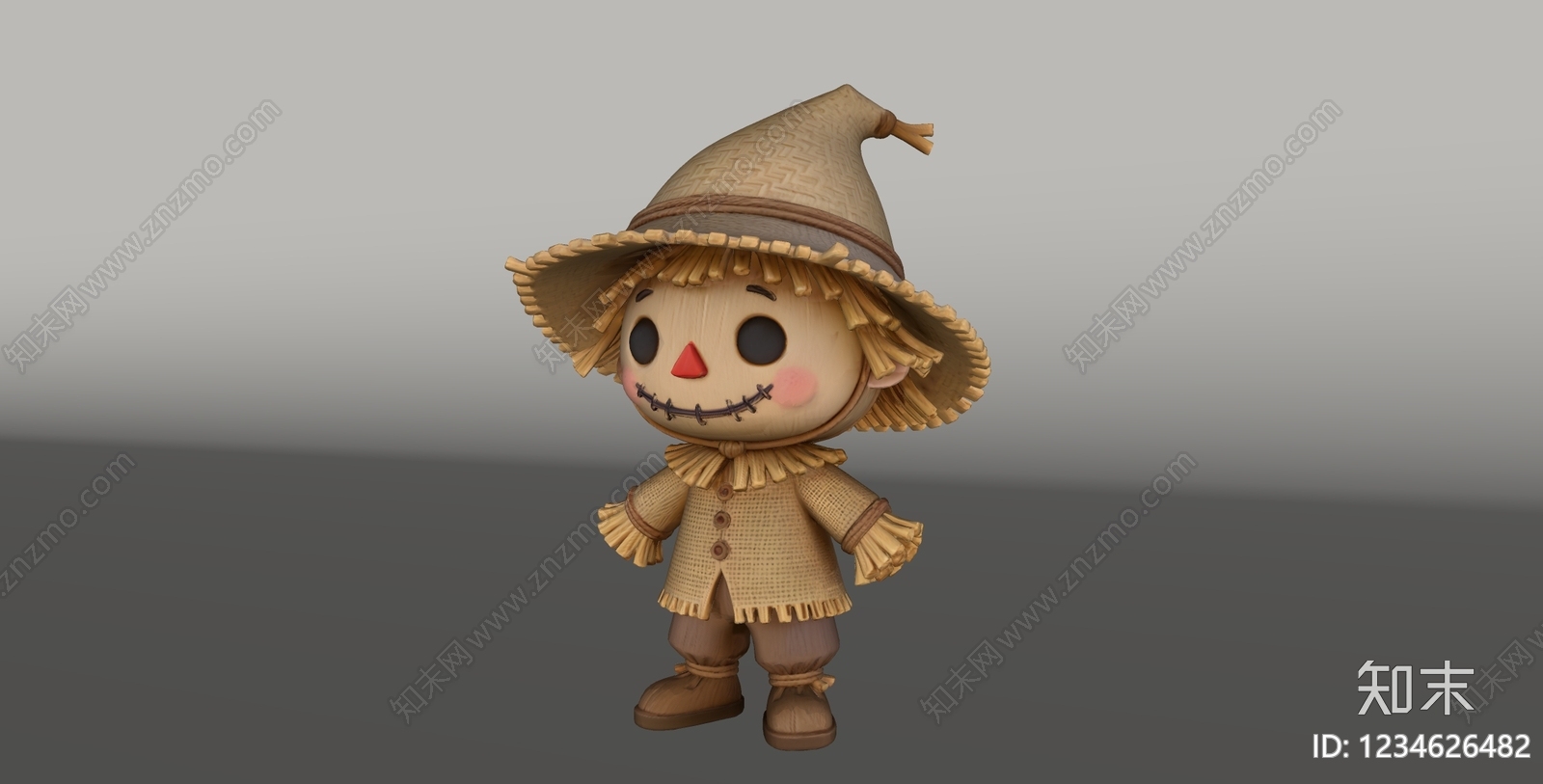 原木风虚拟人物SU模型下载【ID:1234626482】