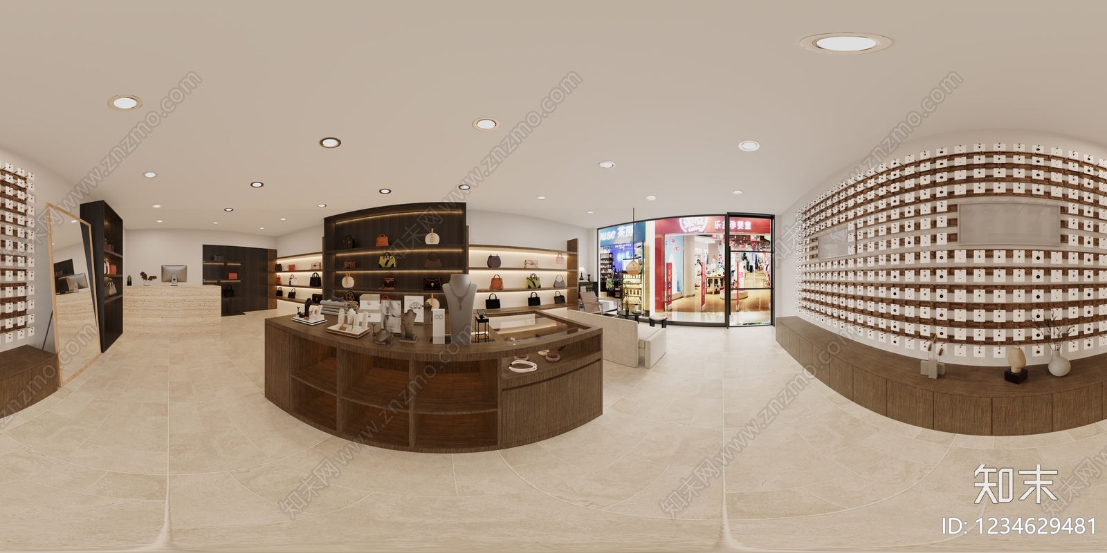现代简约珠宝店3D模型渲染效果图