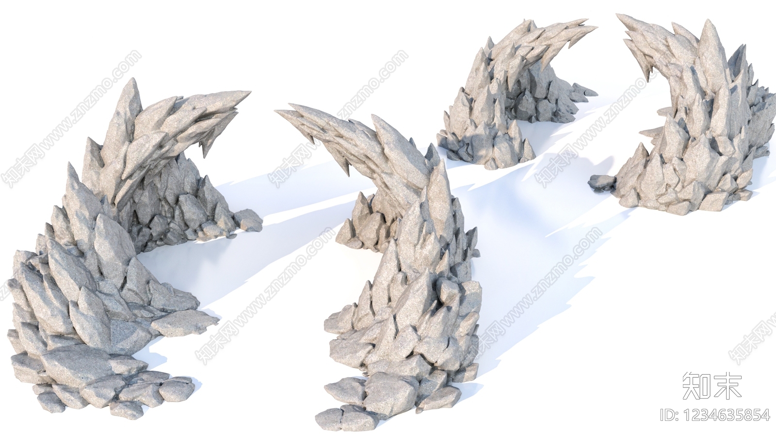 解构主义石头3D模型下载【ID:1234635854】