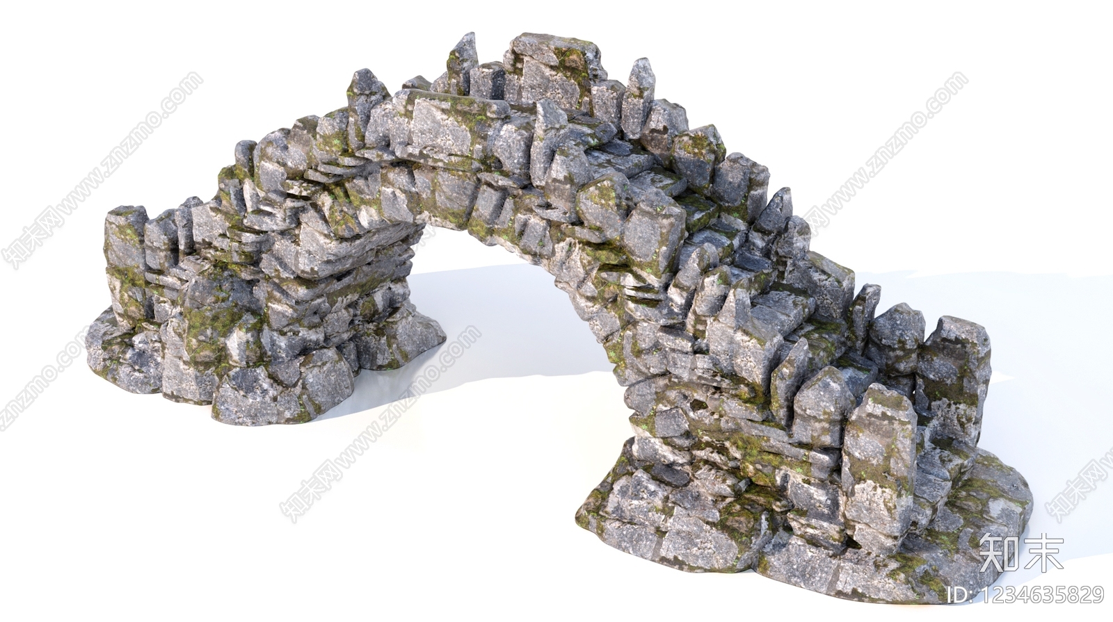 欧式古建景观桥3D模型渲染效果图