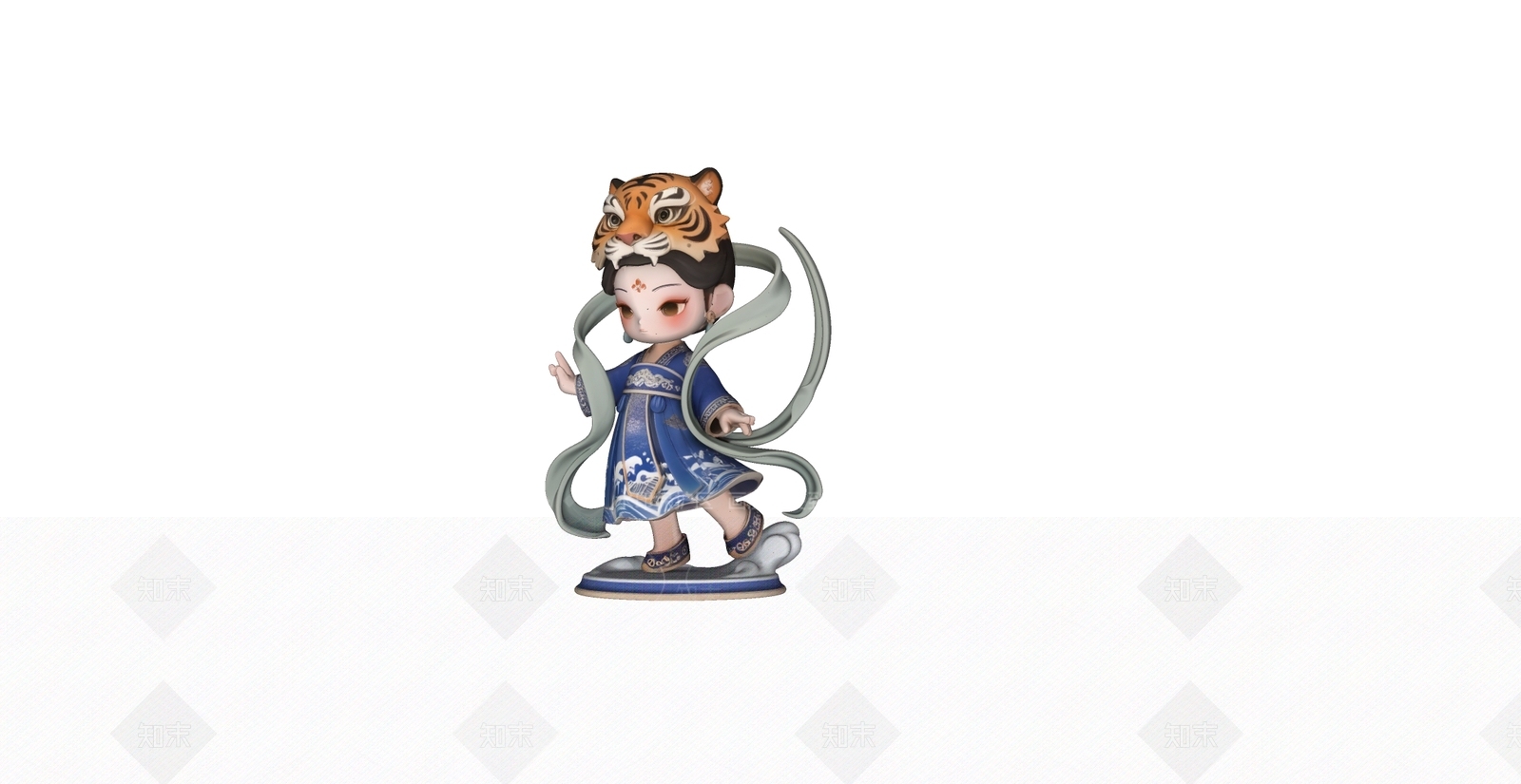 中式雕塑摆件SU模型下载【ID:1234636796】