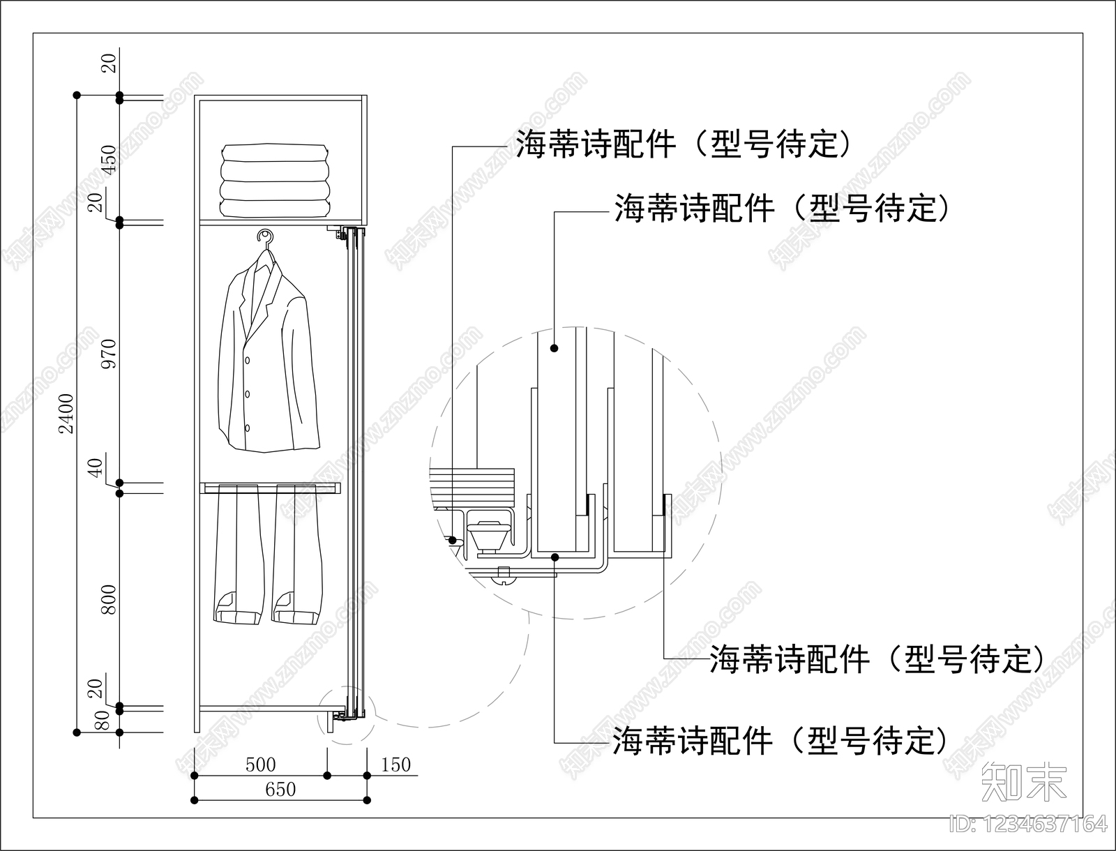 柜子cad施工图下载【ID:1234637164】