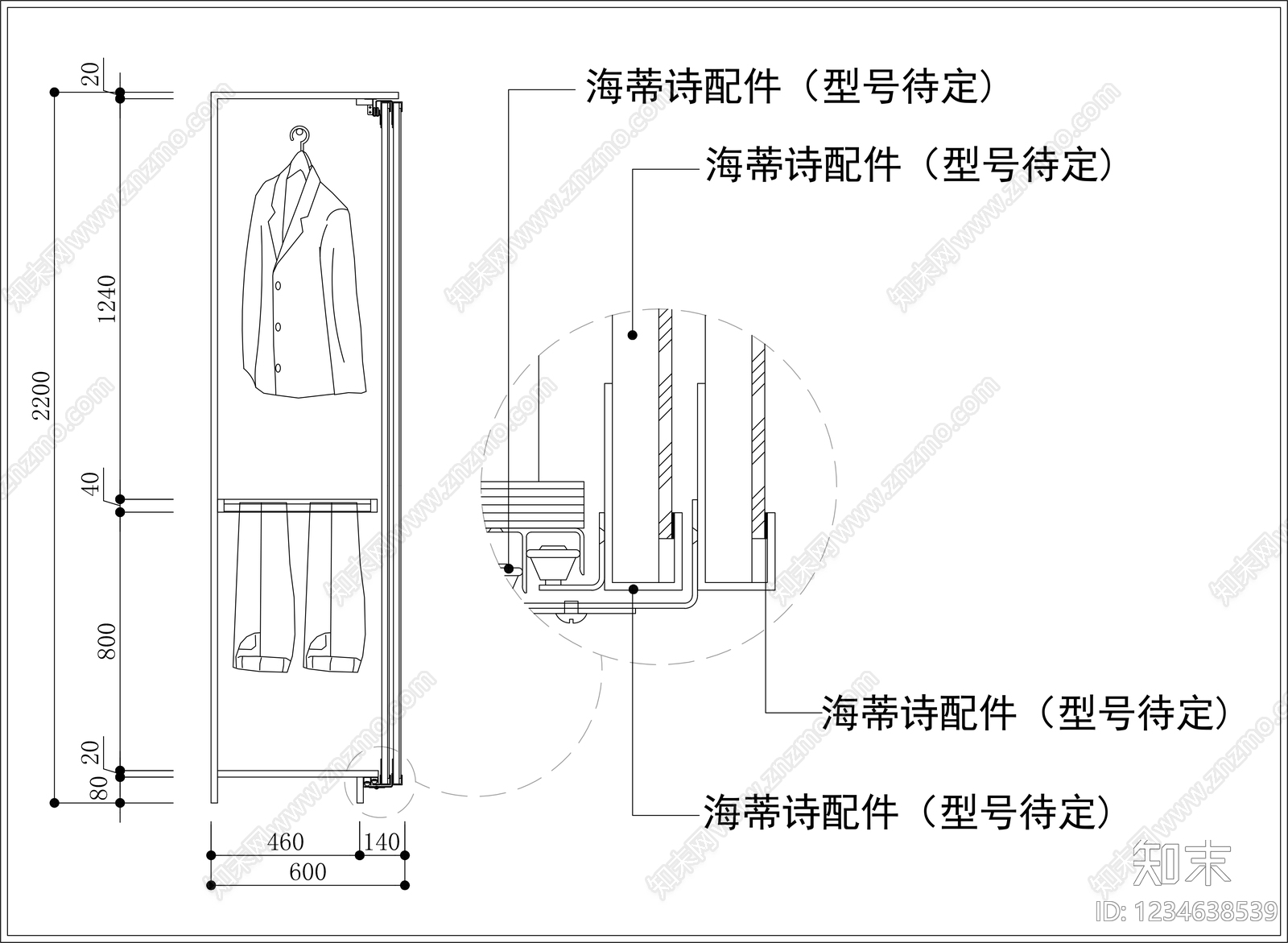 柜子cad施工图下载【ID:1234638539】