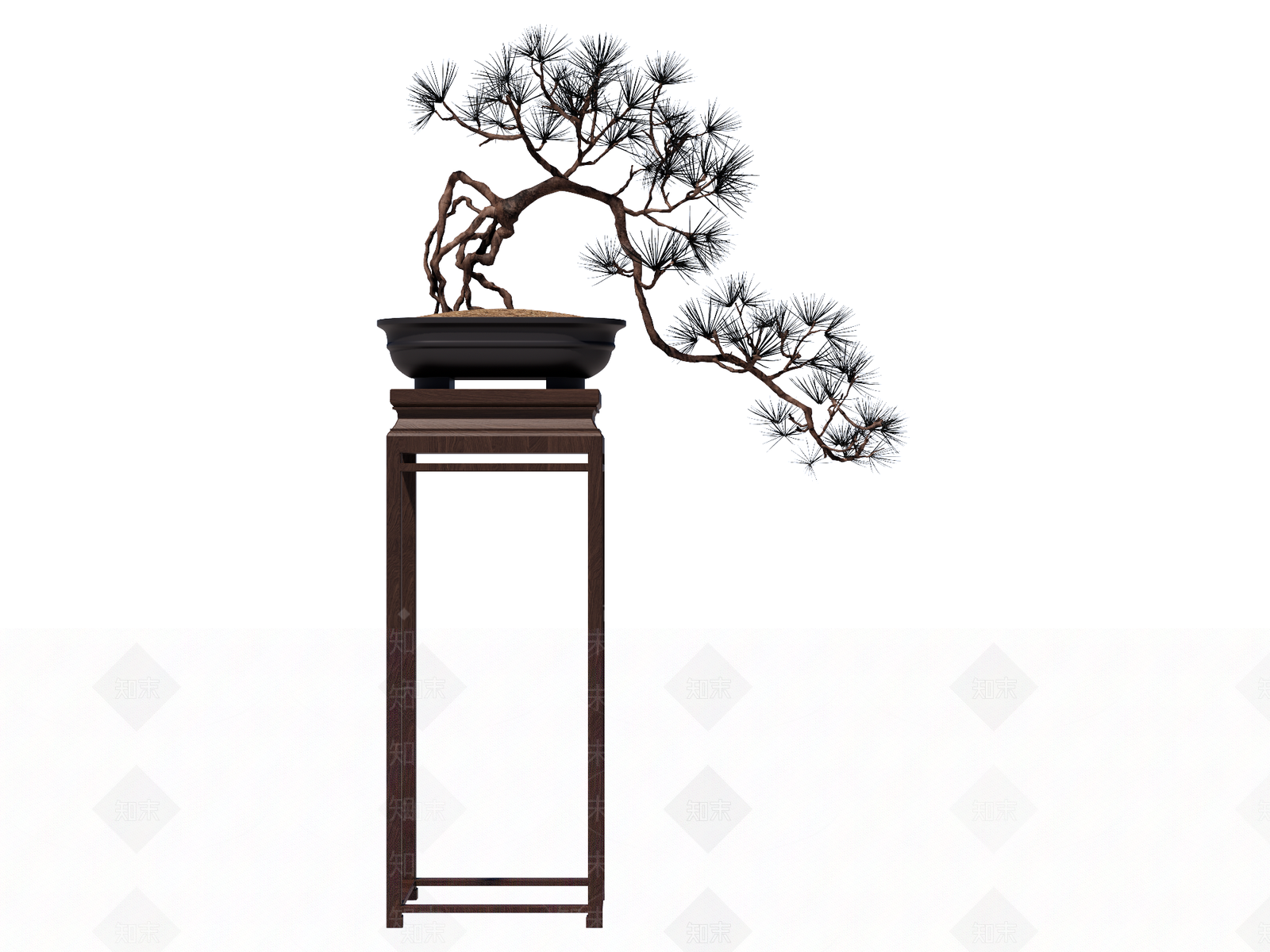 新中式盆栽SU模型下载【ID:1234639847】