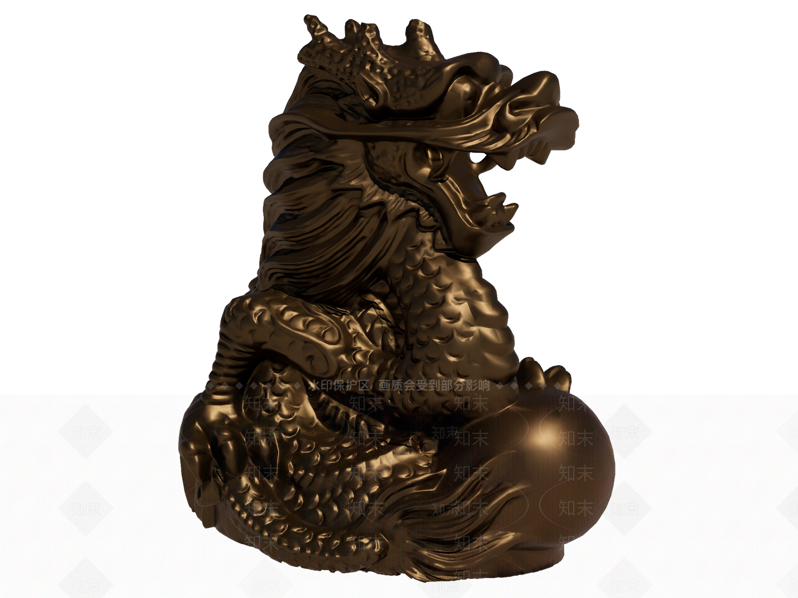 中式雕塑摆件SU模型下载【ID:1234641640】