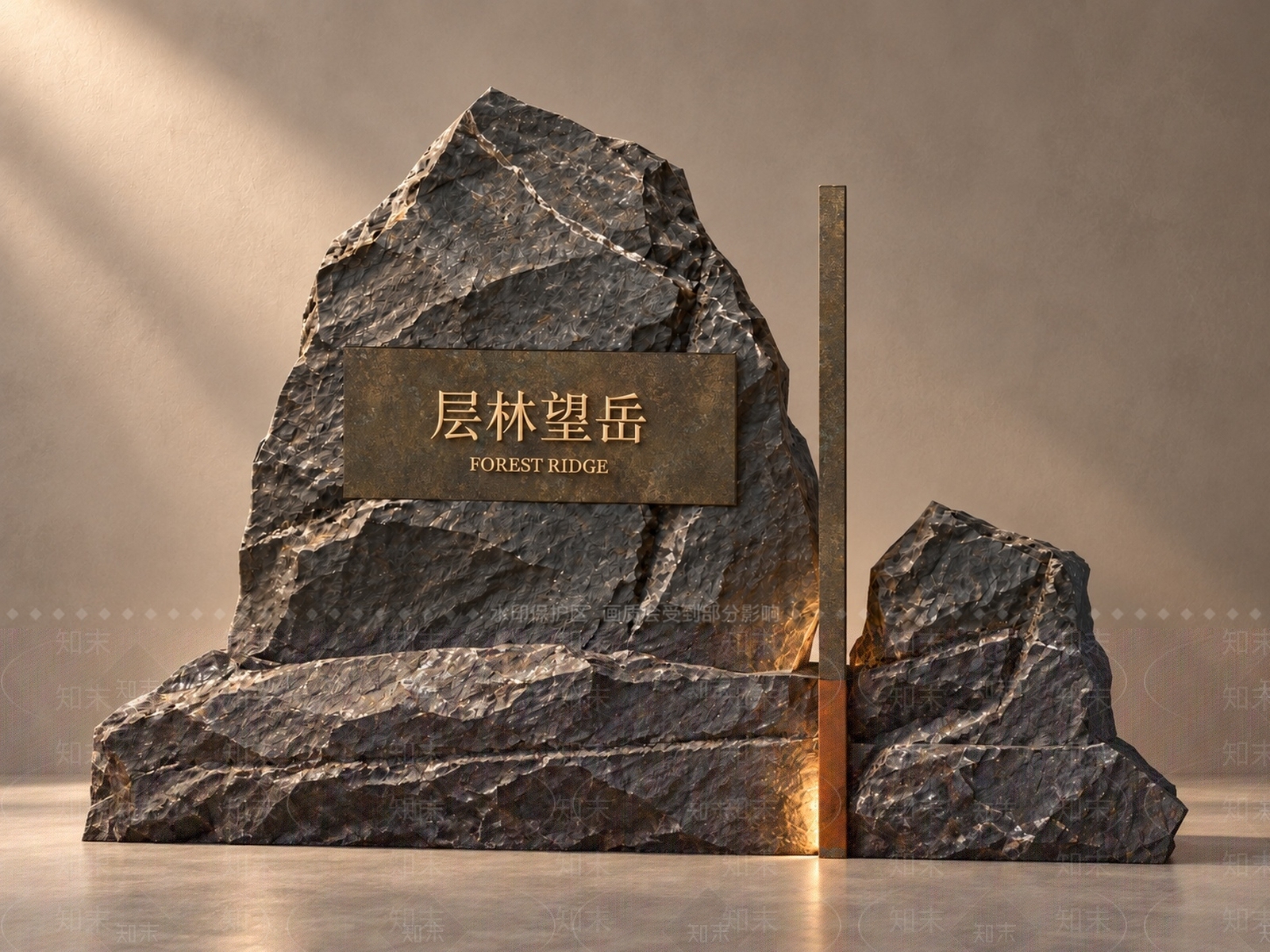 新中式景墙3D模型下载【ID:1234643669】