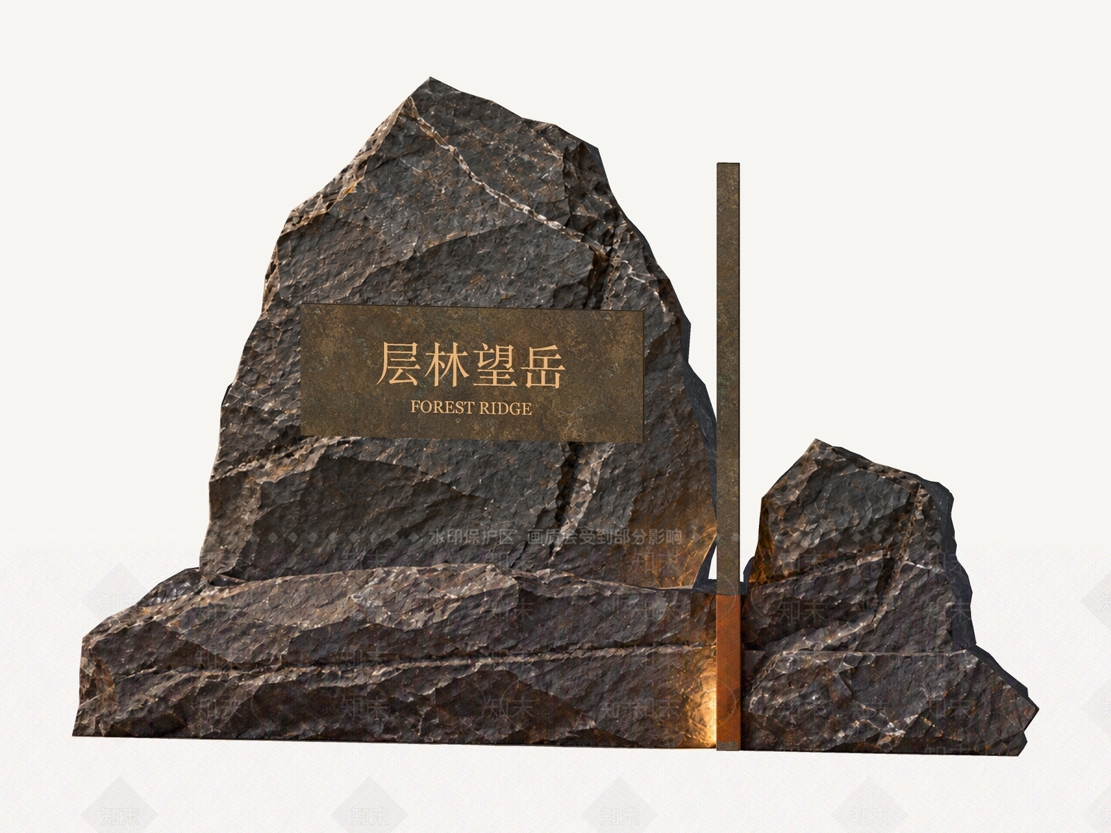 新中式景墙3D模型下载【ID:1234643669】