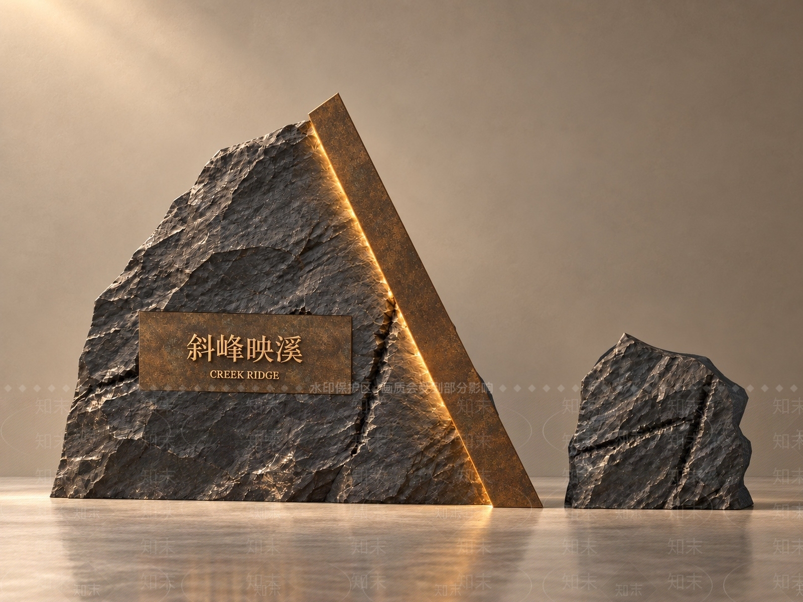 侘寂景墙3D模型下载【ID:1234643997】