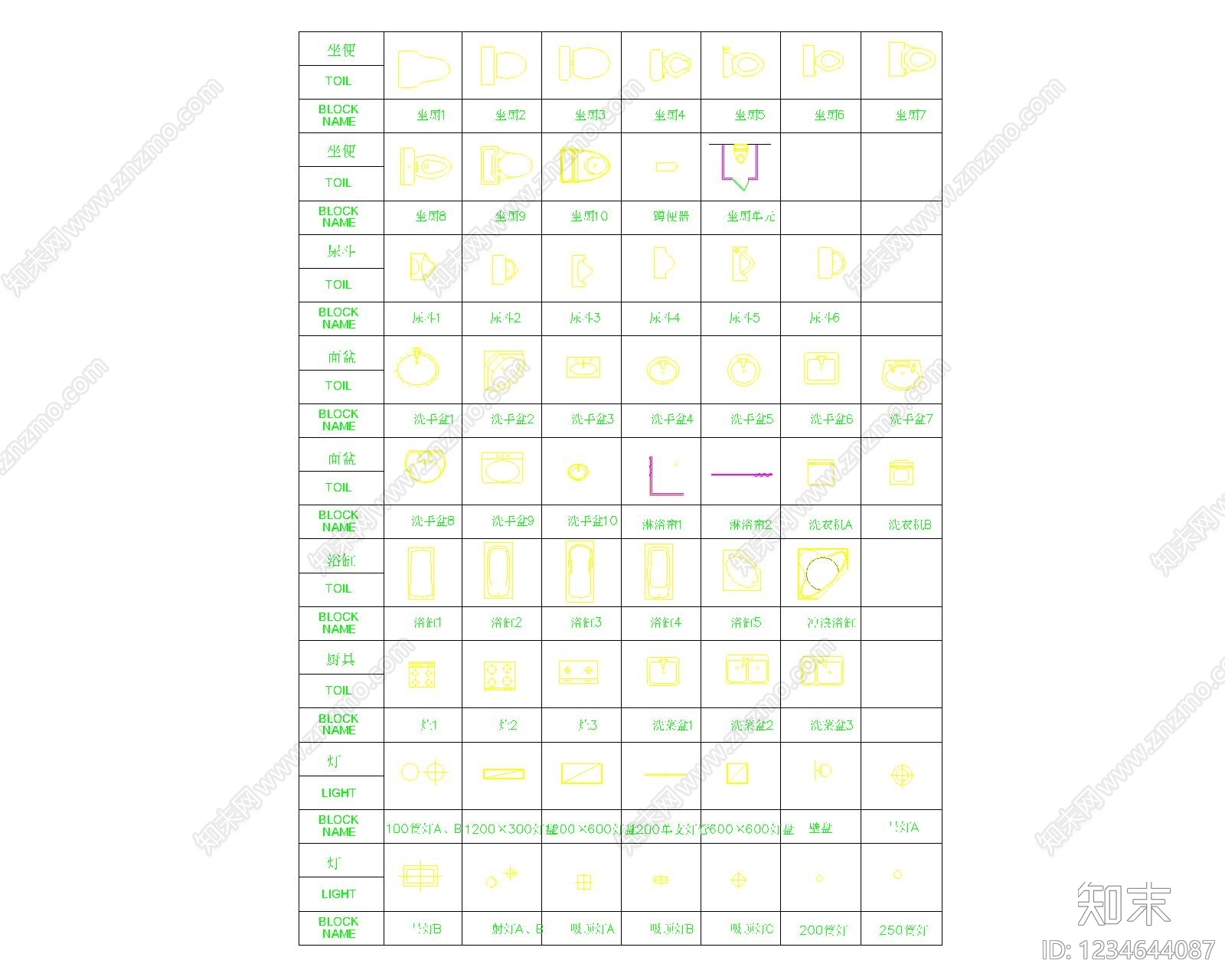 家具图库CAD图纸