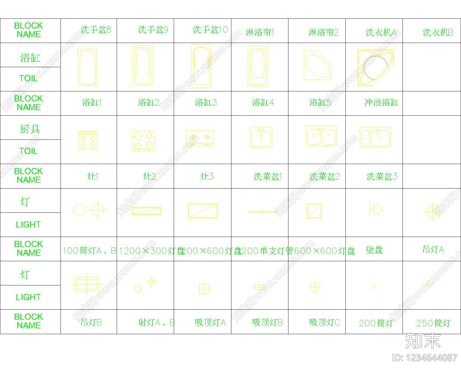 家具图库cad施工图下载【ID:1234644087】