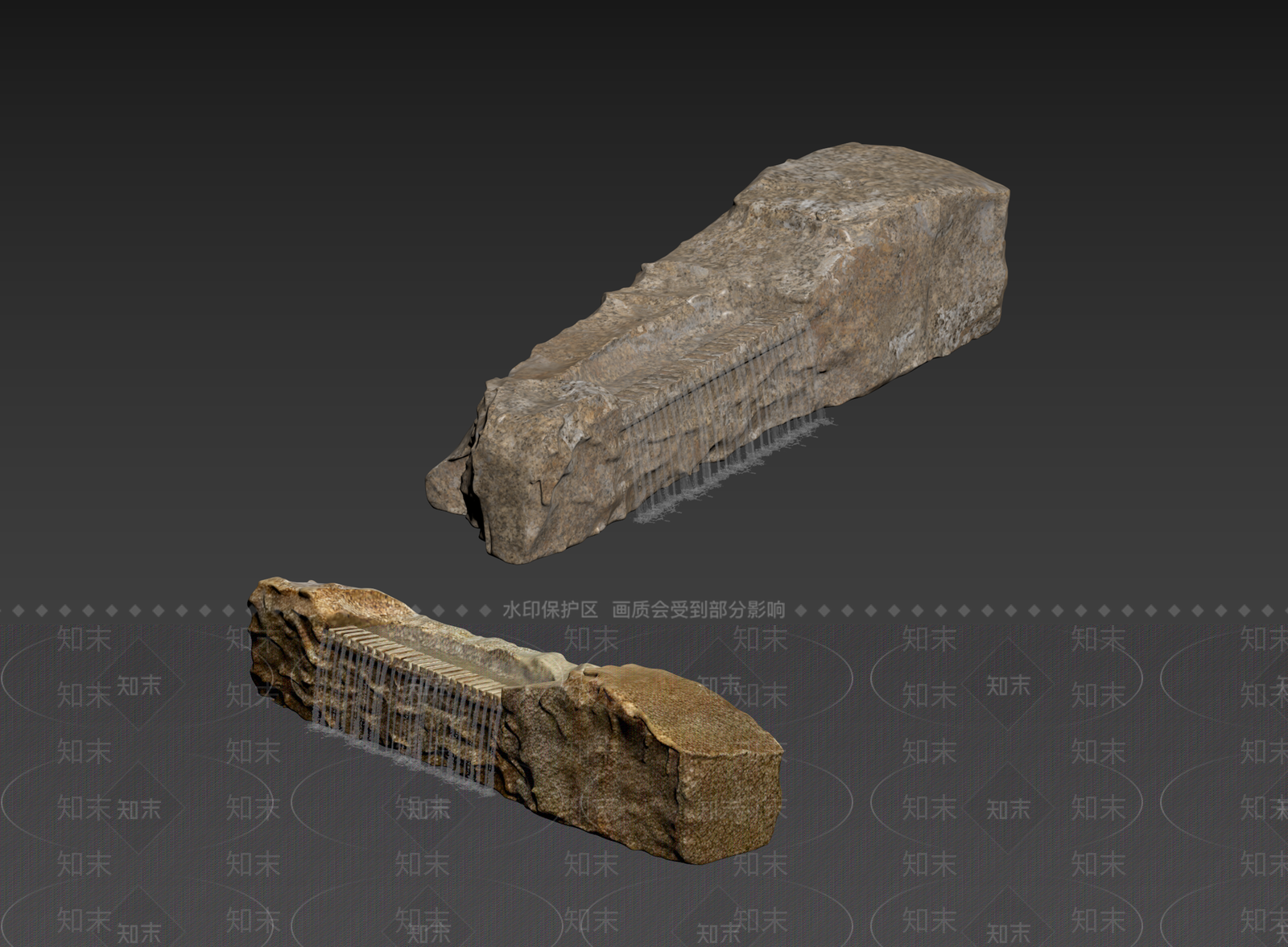 禅意石头3D模型下载【ID:1234644106】