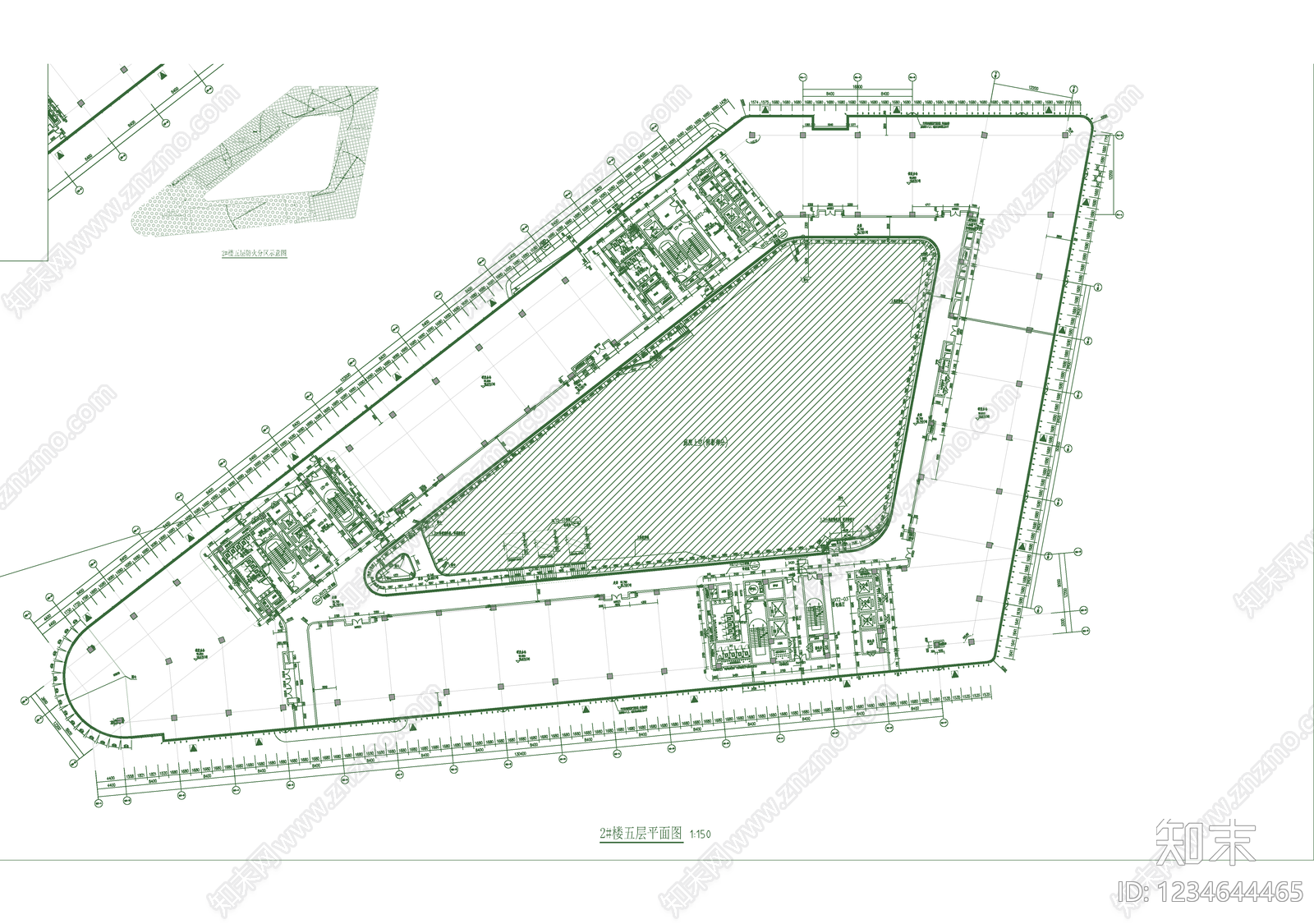 产业园建筑cad施工图下载【ID:1234644465】