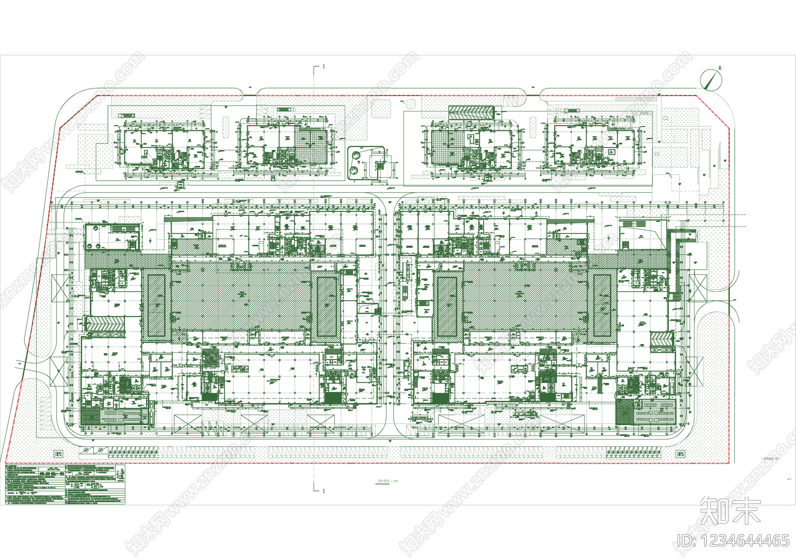 产业园建筑cad施工图下载【ID:1234644465】