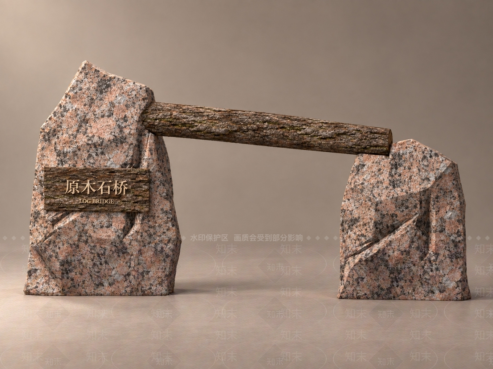侘寂景墙3D模型下载【ID:1234644768】