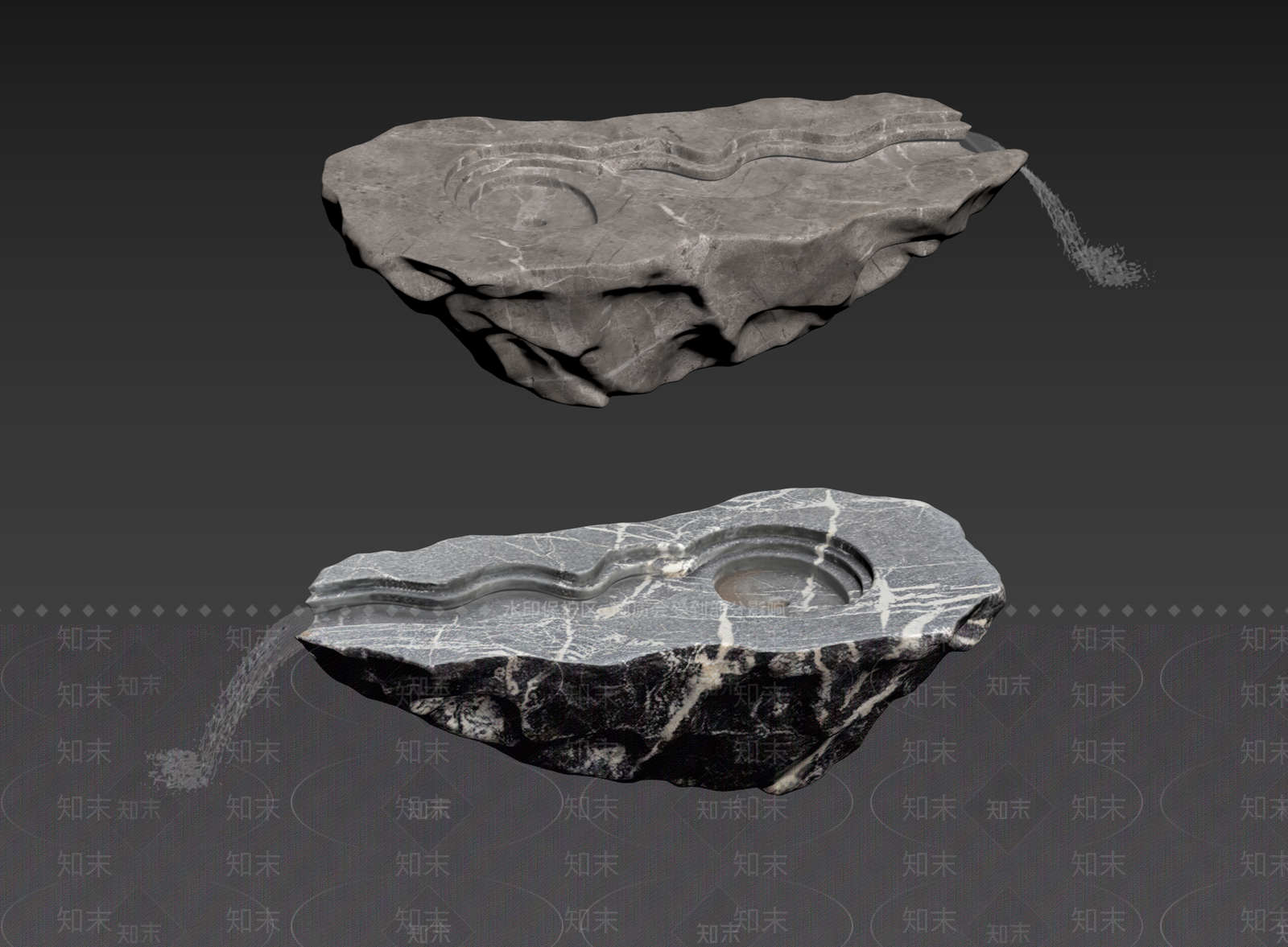 新中式石头3D模型下载【ID:1234646063】