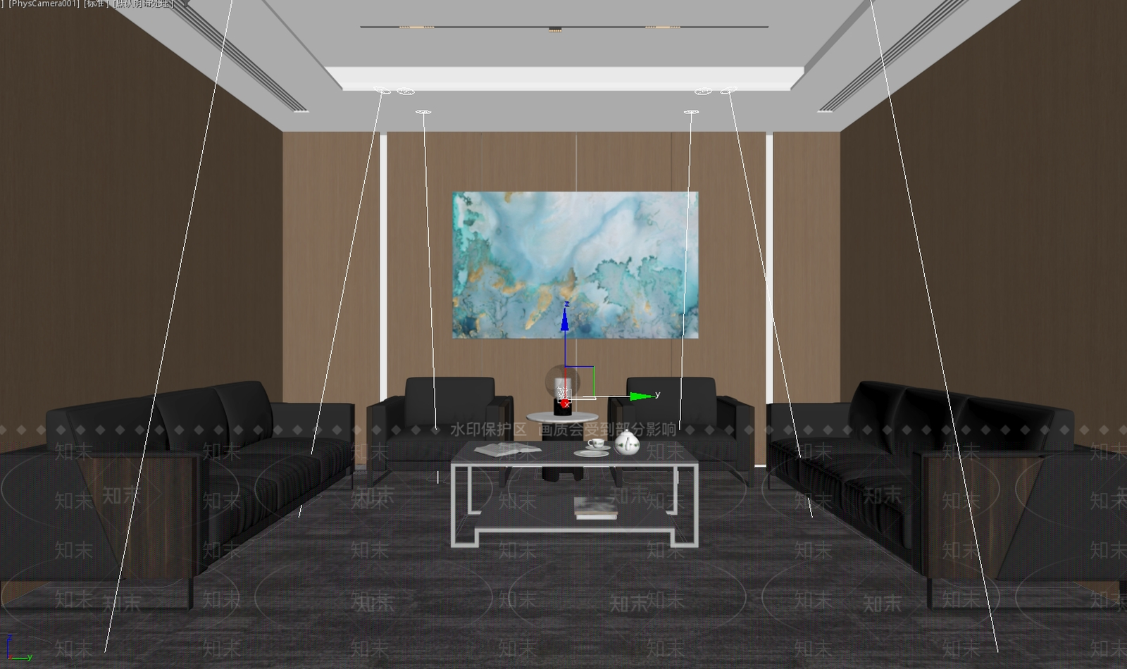 现代简约接待室3D模型下载【ID:1234646308】