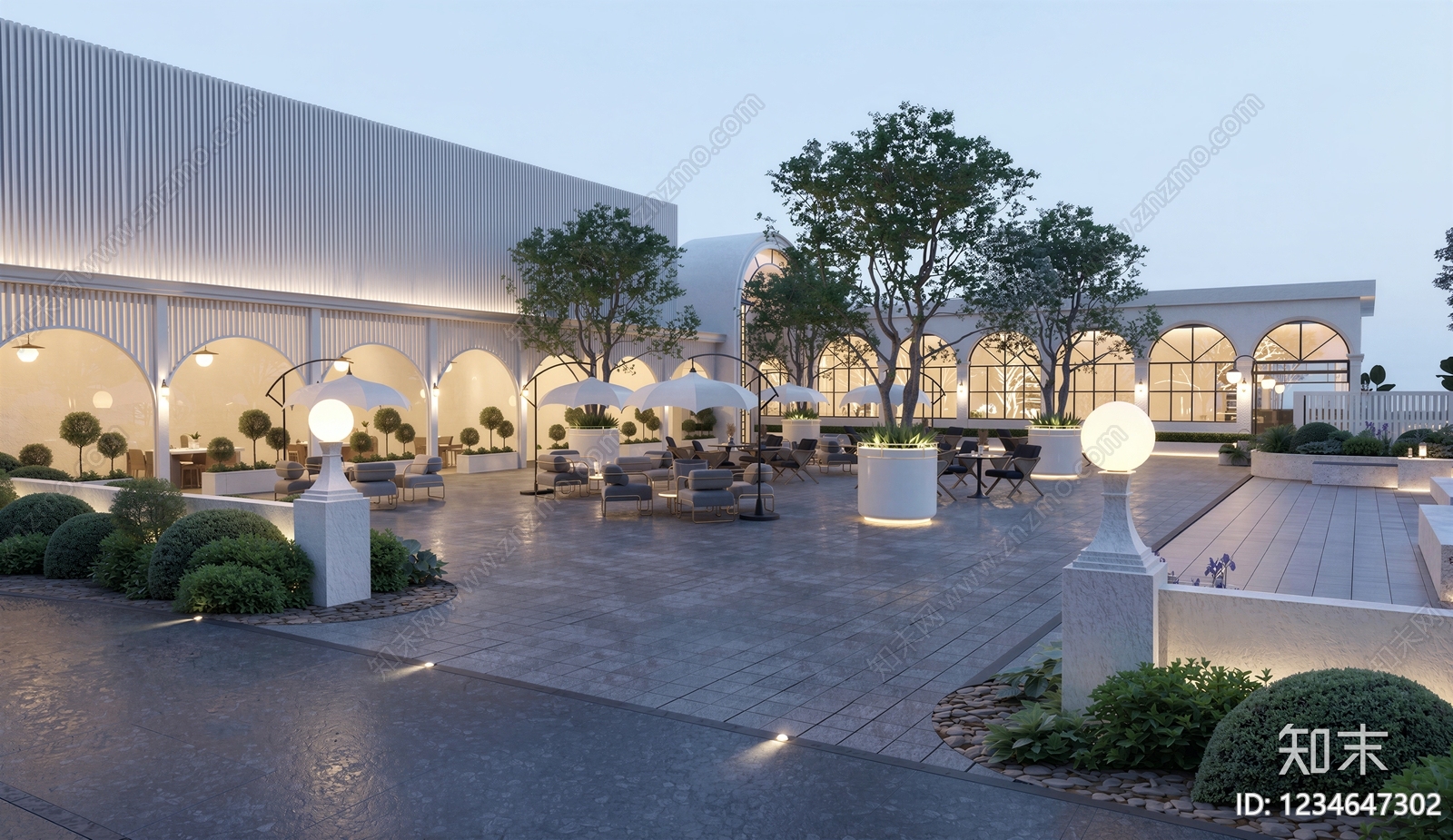 法式其他酒店空间SU模型下载【ID:1234647302】