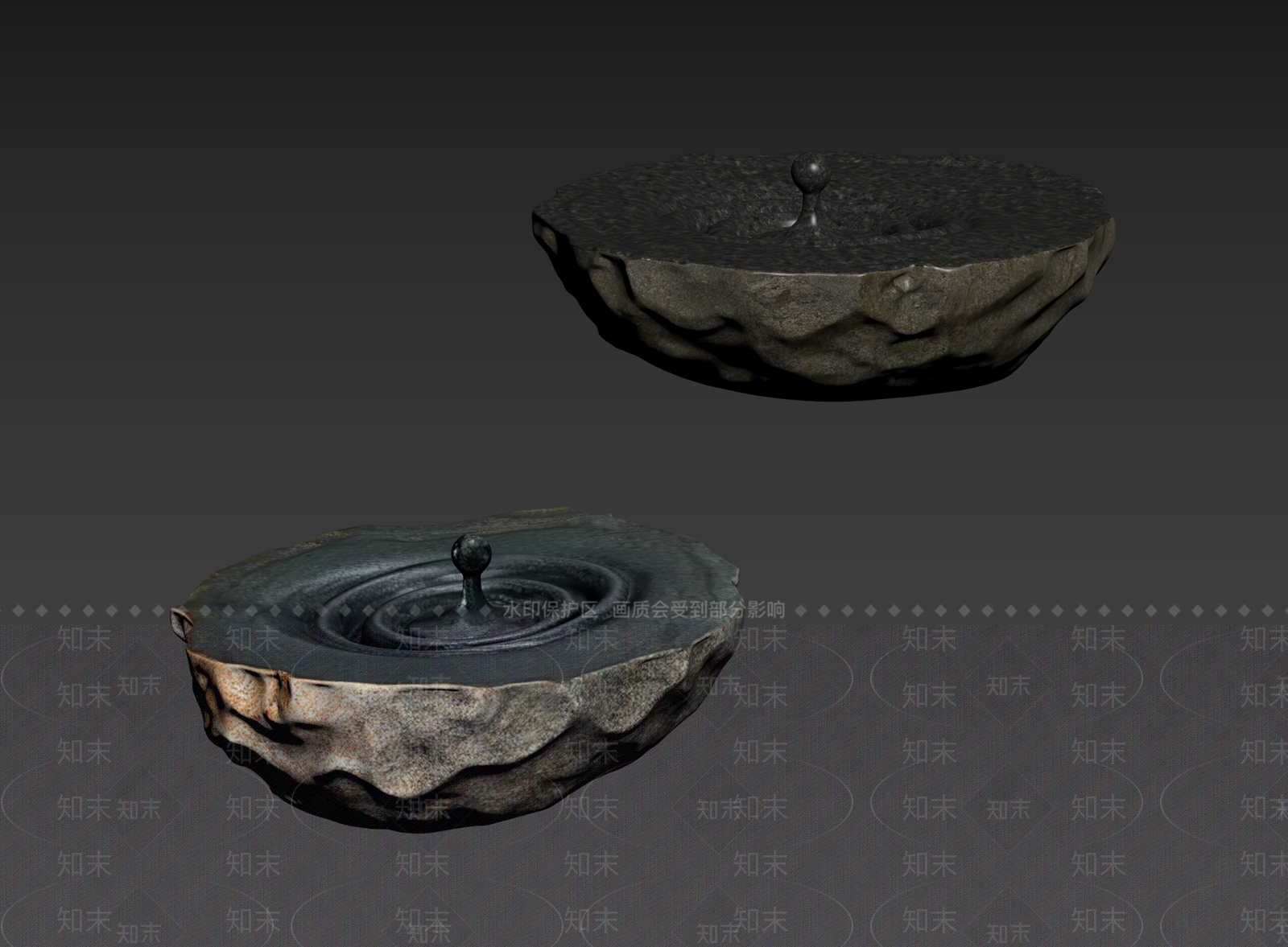 侘寂石头3D模型下载【ID:1234647045】