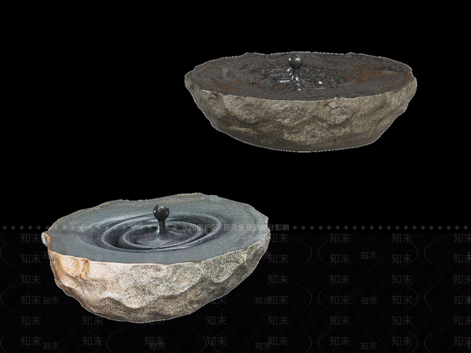 侘寂石头3D模型下载【ID:1234647045】