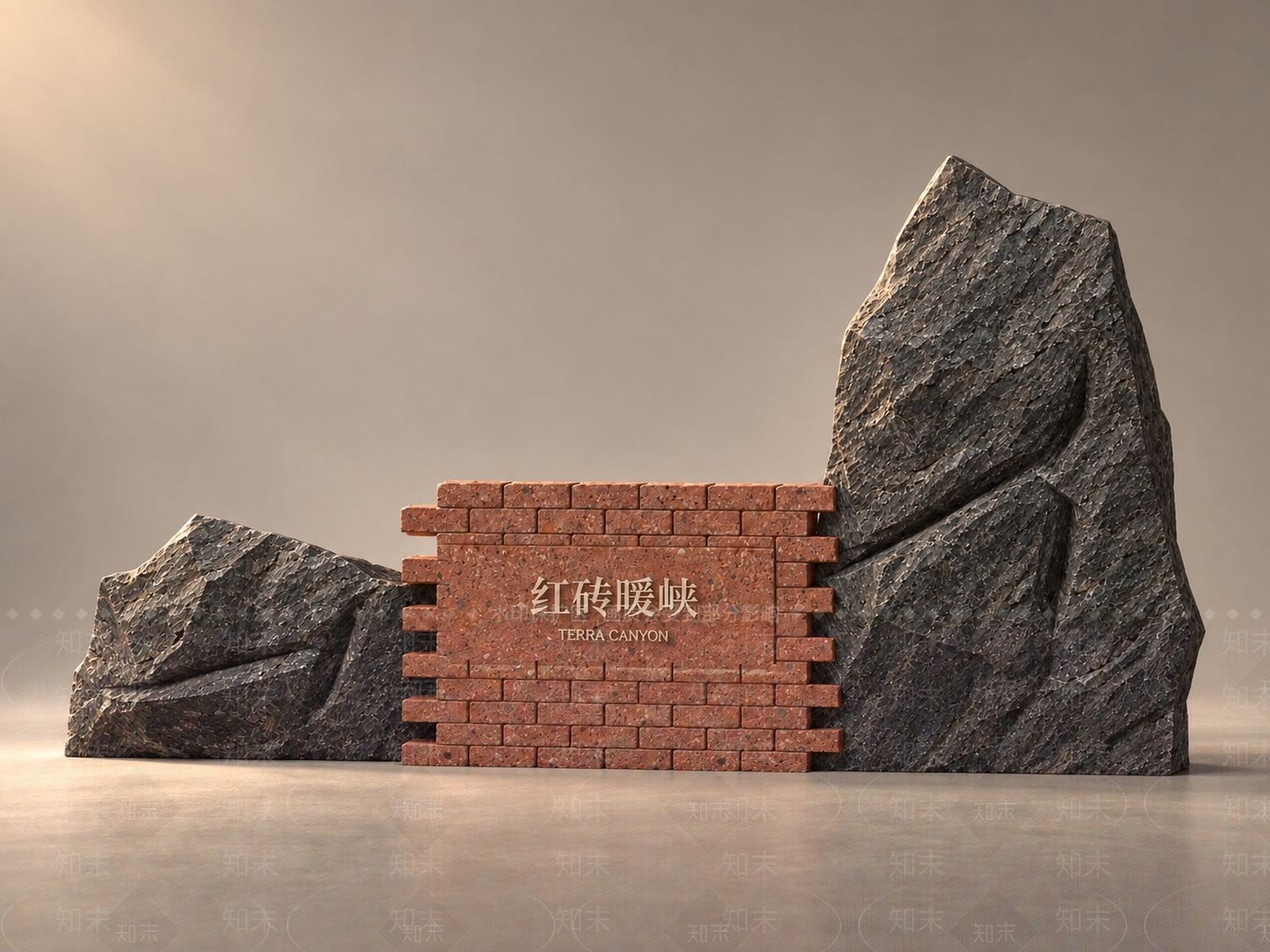 侘寂景墙3D模型下载【ID:1234647635】