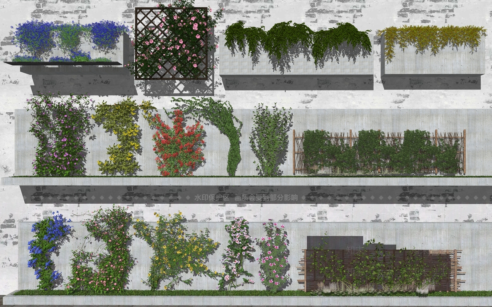 工业风藤蔓SU模型下载【ID:1234649408】
