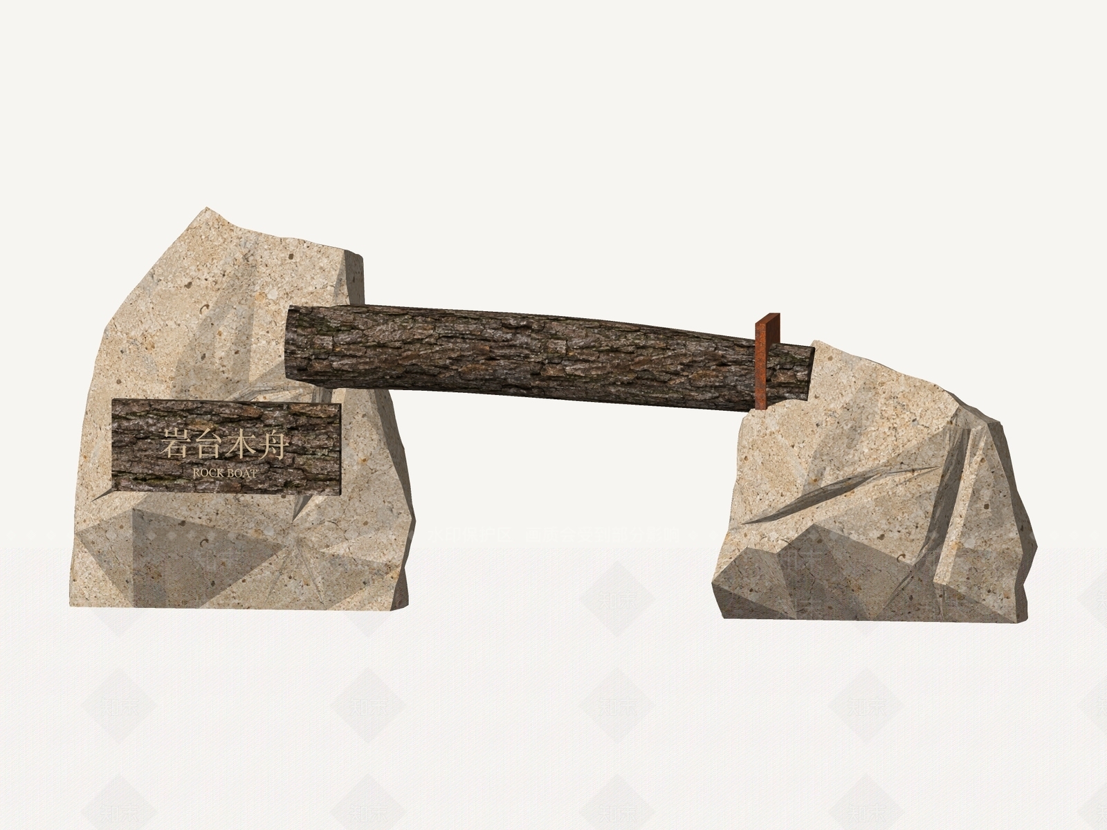 侘寂景墙3D模型下载【ID:1234649356】