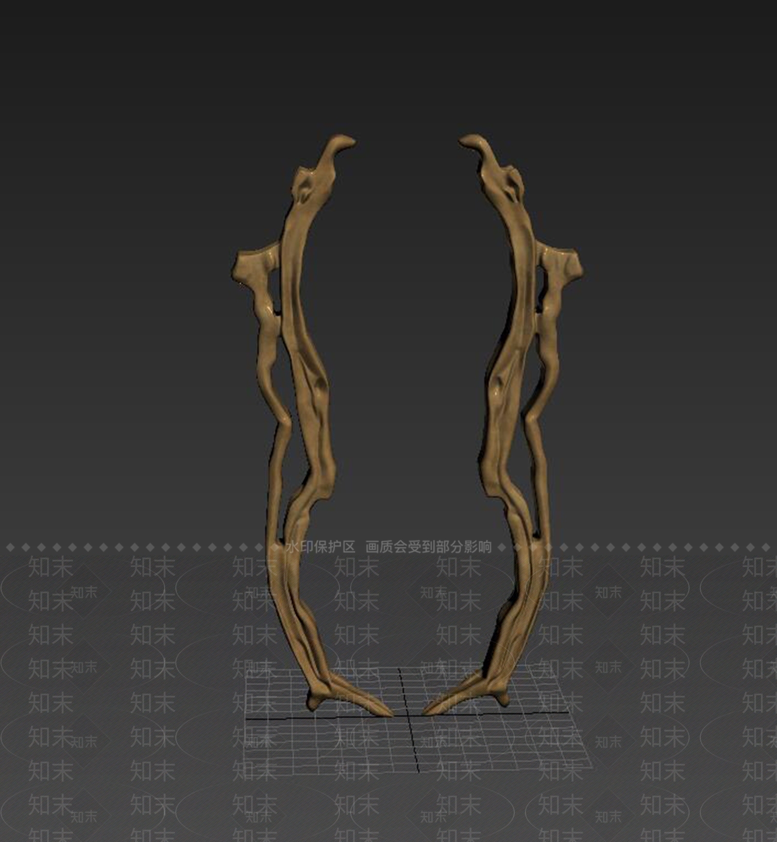 轻奢拉手3D模型下载【ID:1234649570】