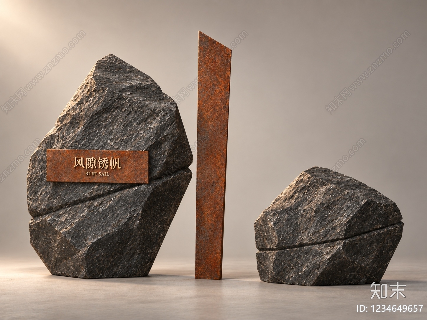 工业风景墙3D模型下载【ID:1234649657】