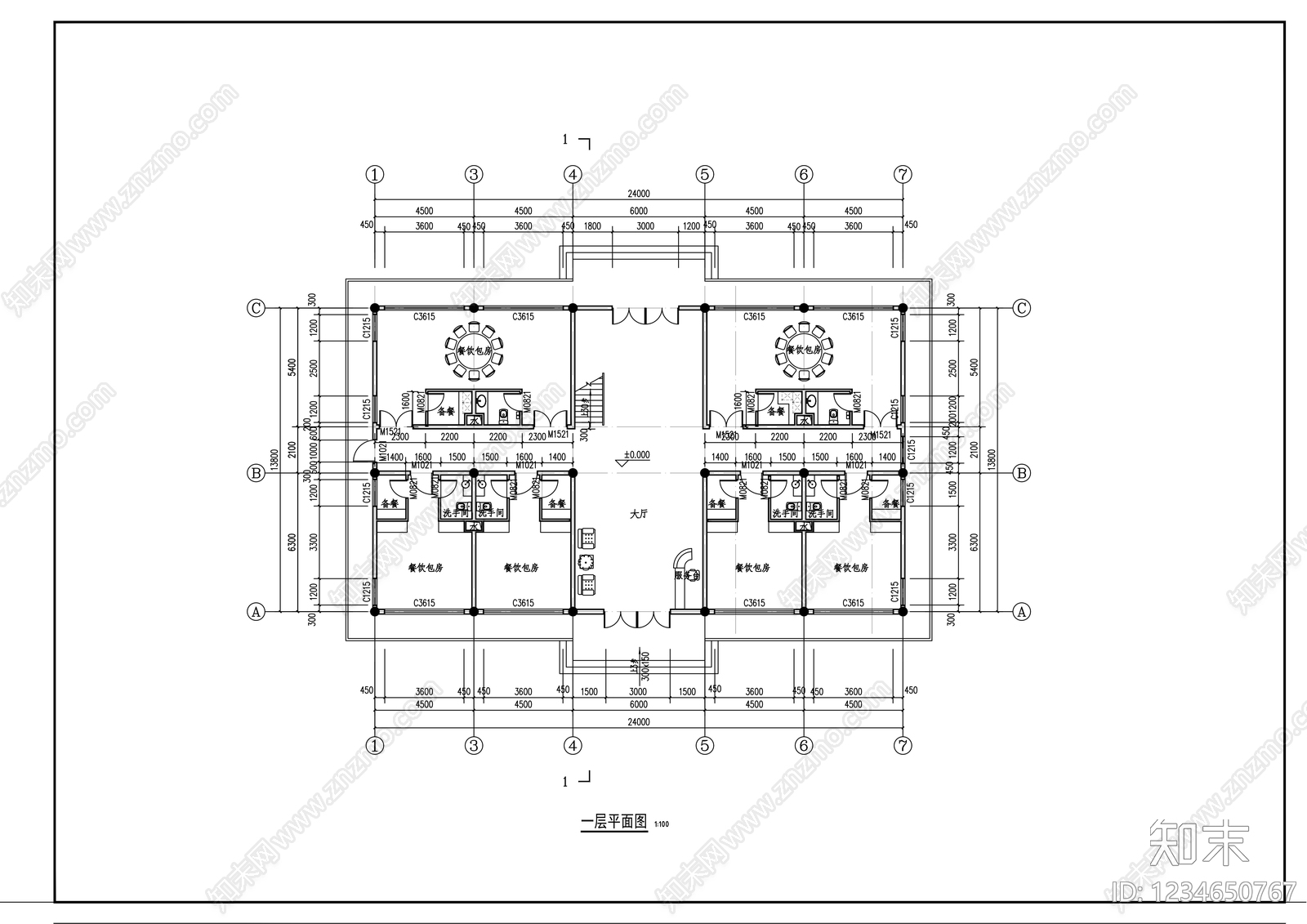 其他商业建筑cad施工图下载【ID:1234650767】