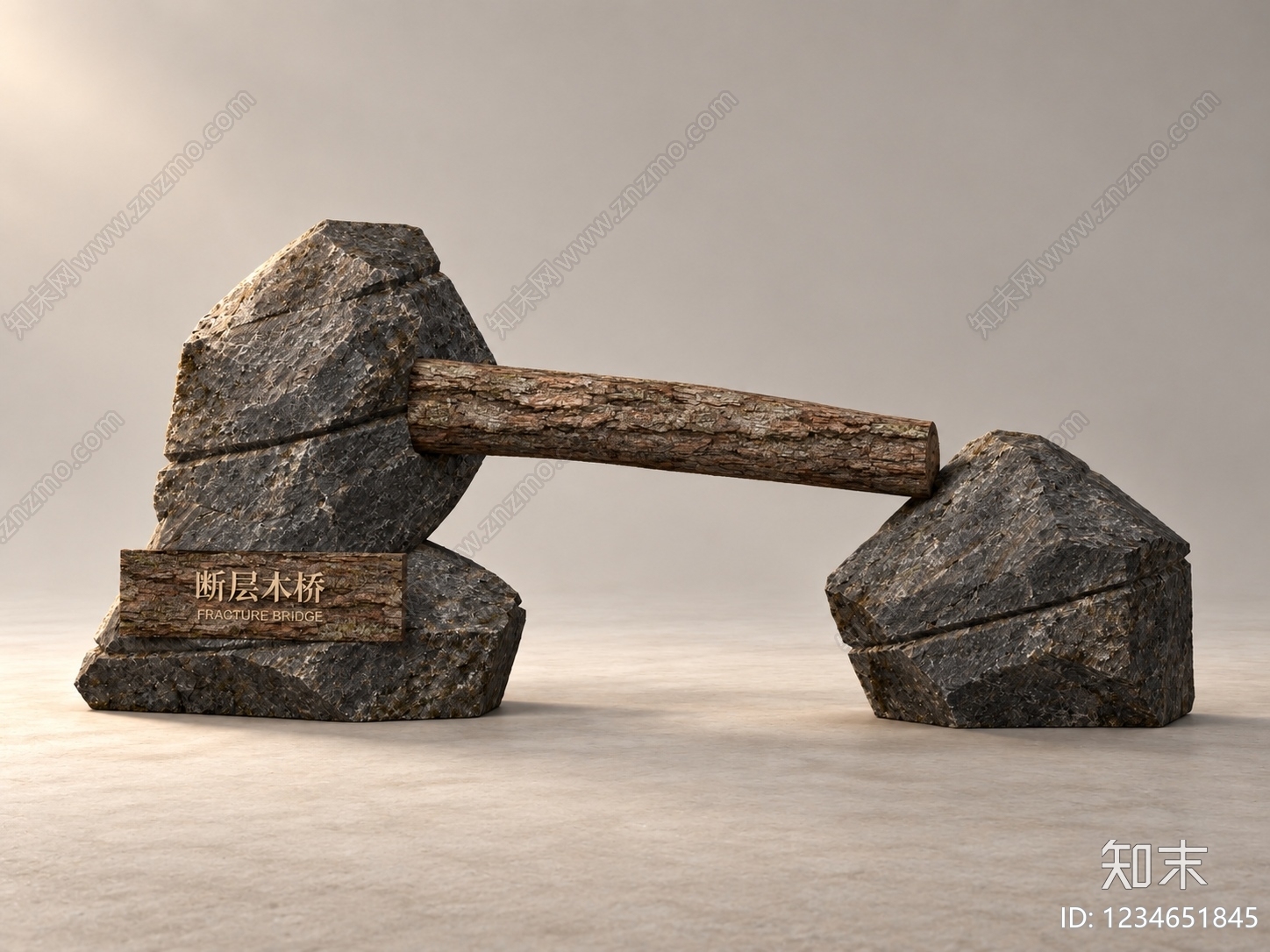 侘寂景墙3D模型下载【ID:1234651845】