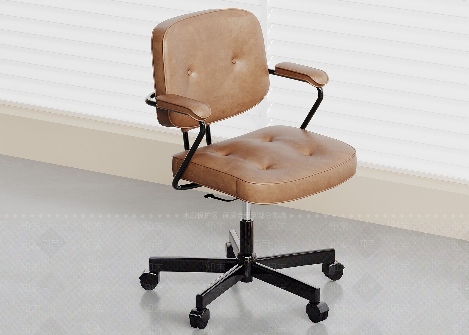 中古风办公椅SU模型草图