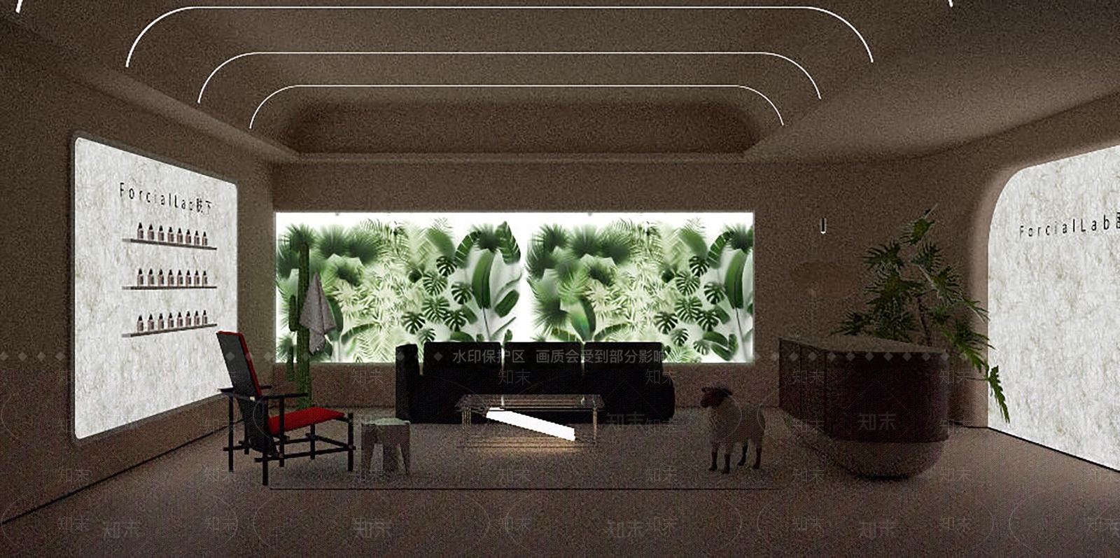 奶油风美容院3D模型下载【ID:1234656079】