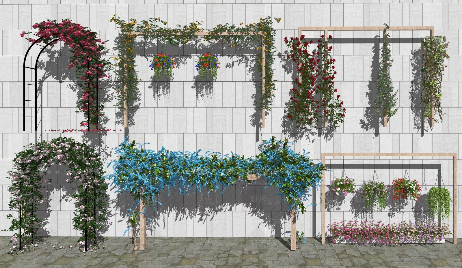现代主义藤蔓SU模型下载【ID:1234656951】